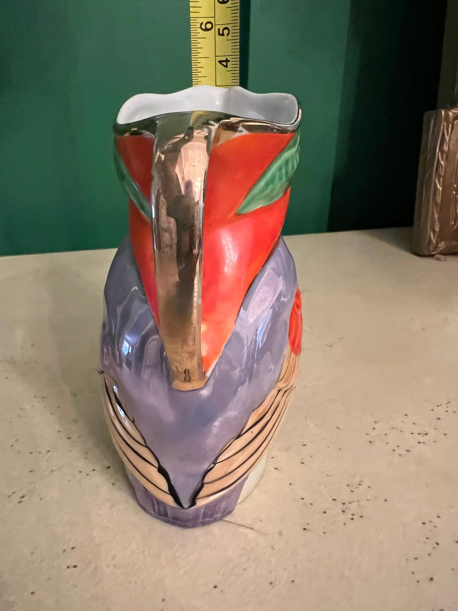 Vintage Japanese Lusterware Bird Creamer Pitcher - 7