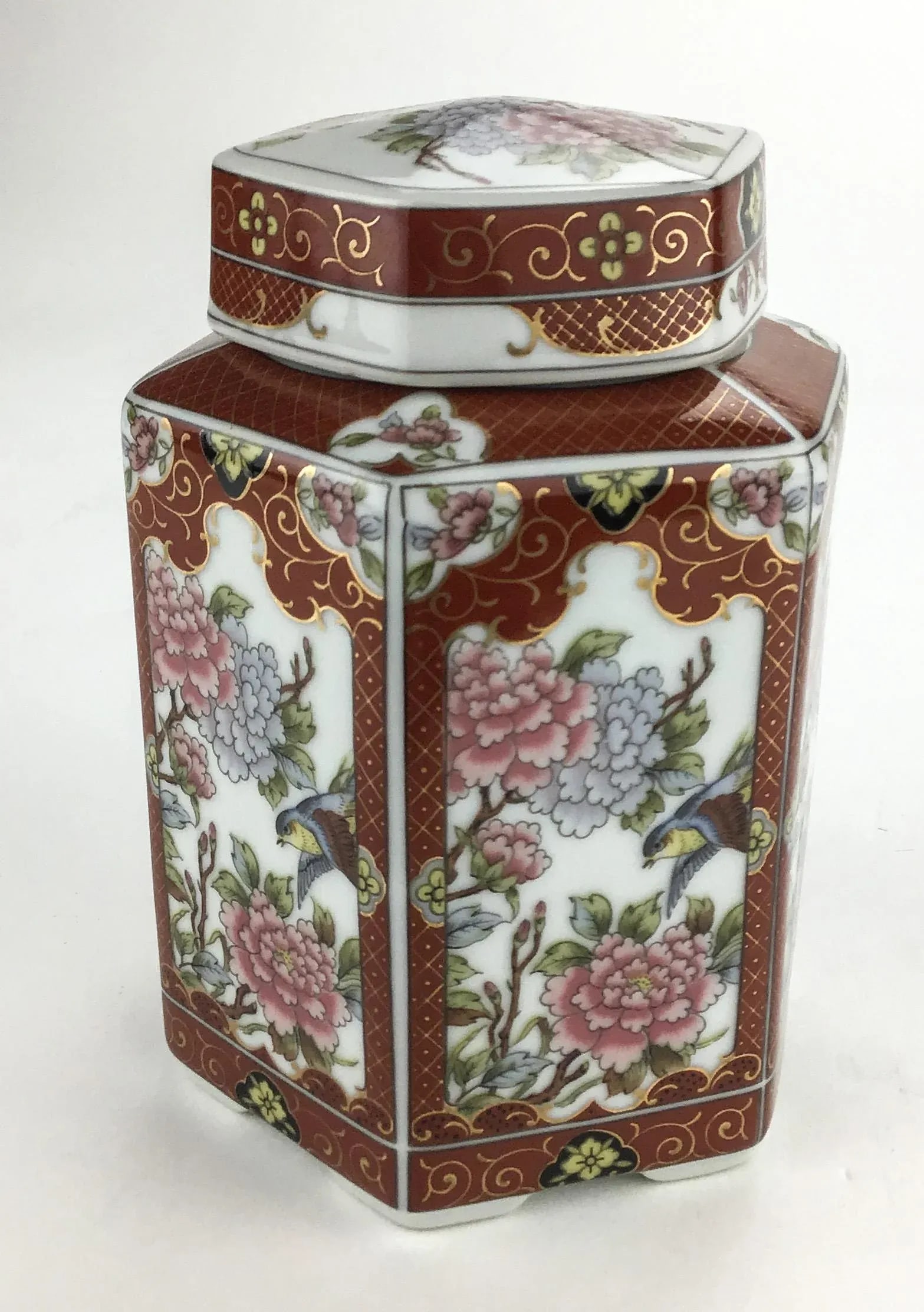 Hand Painted 1982 Ginger Jar Japan Produced - 3