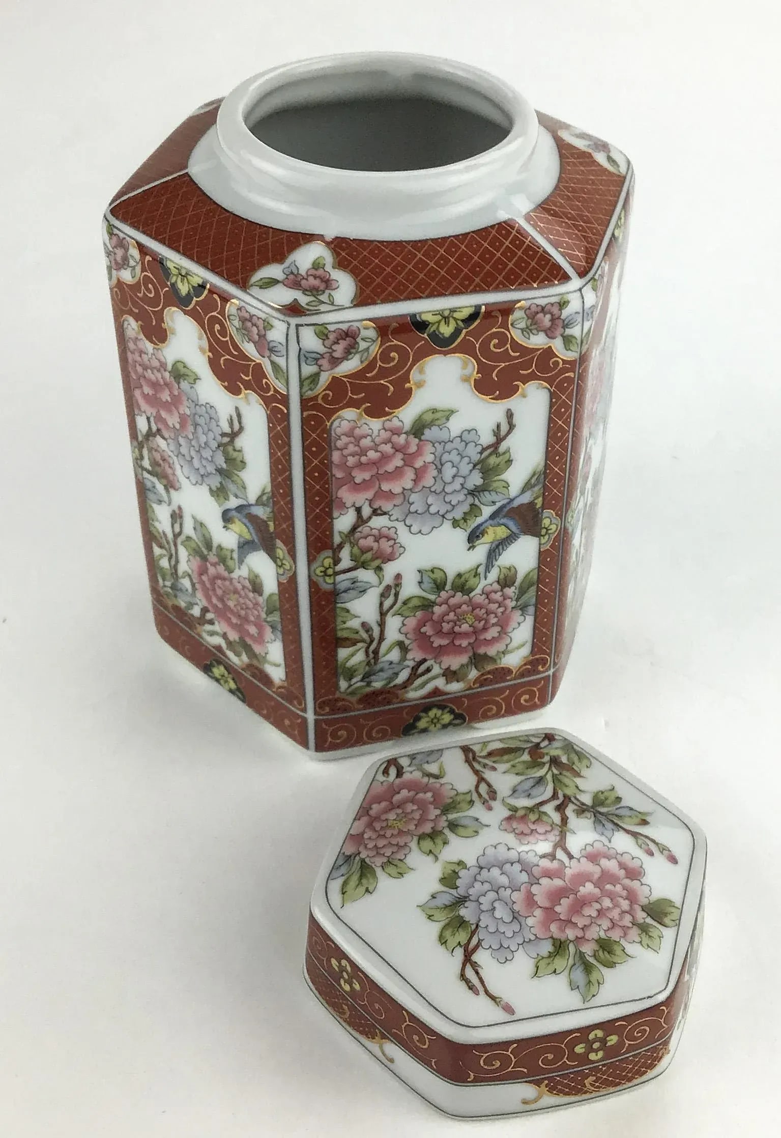 Hand Painted 1982 Ginger Jar Japan Produced - 5