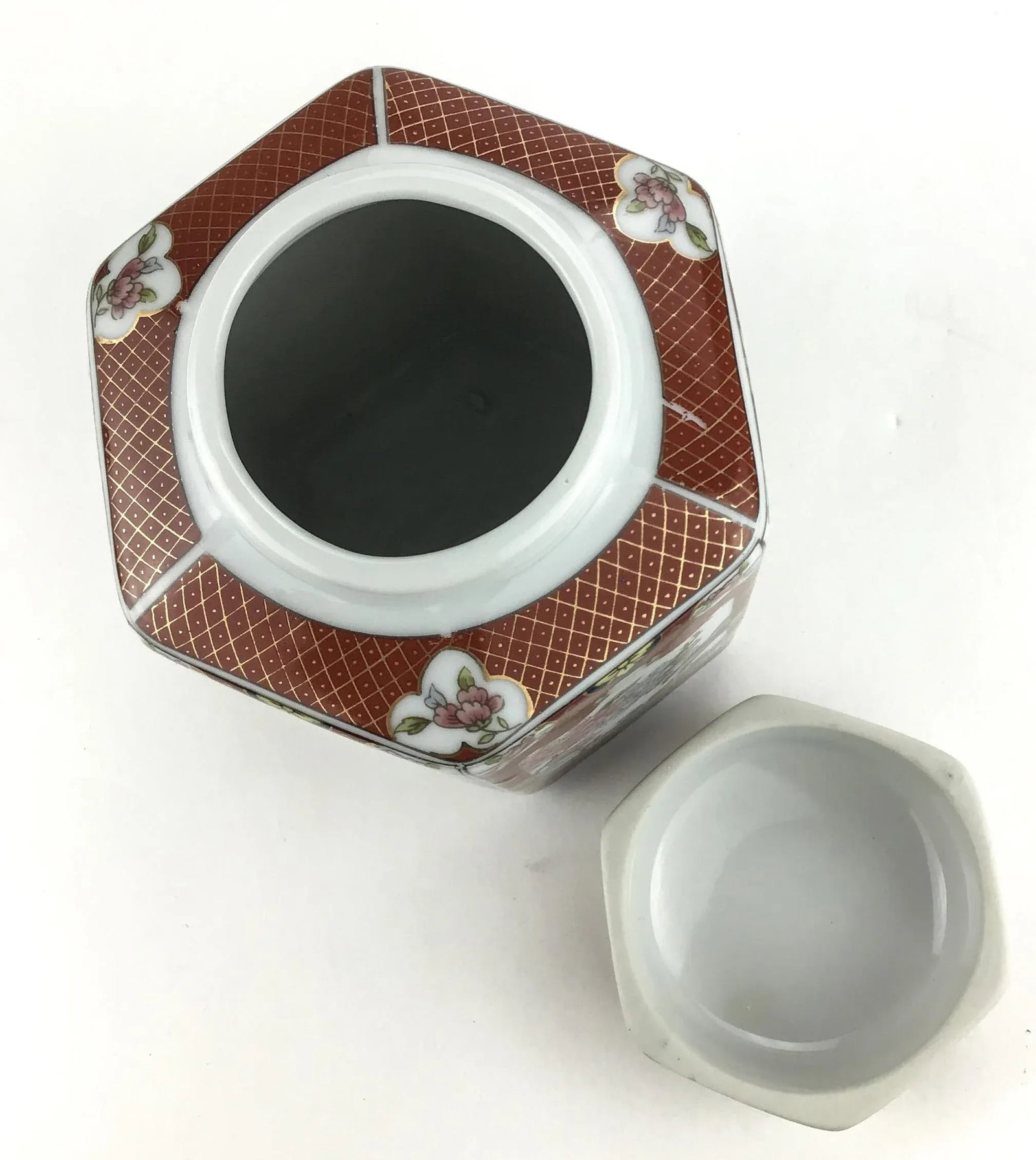 Hand Painted 1982 Ginger Jar Japan Produced - 8