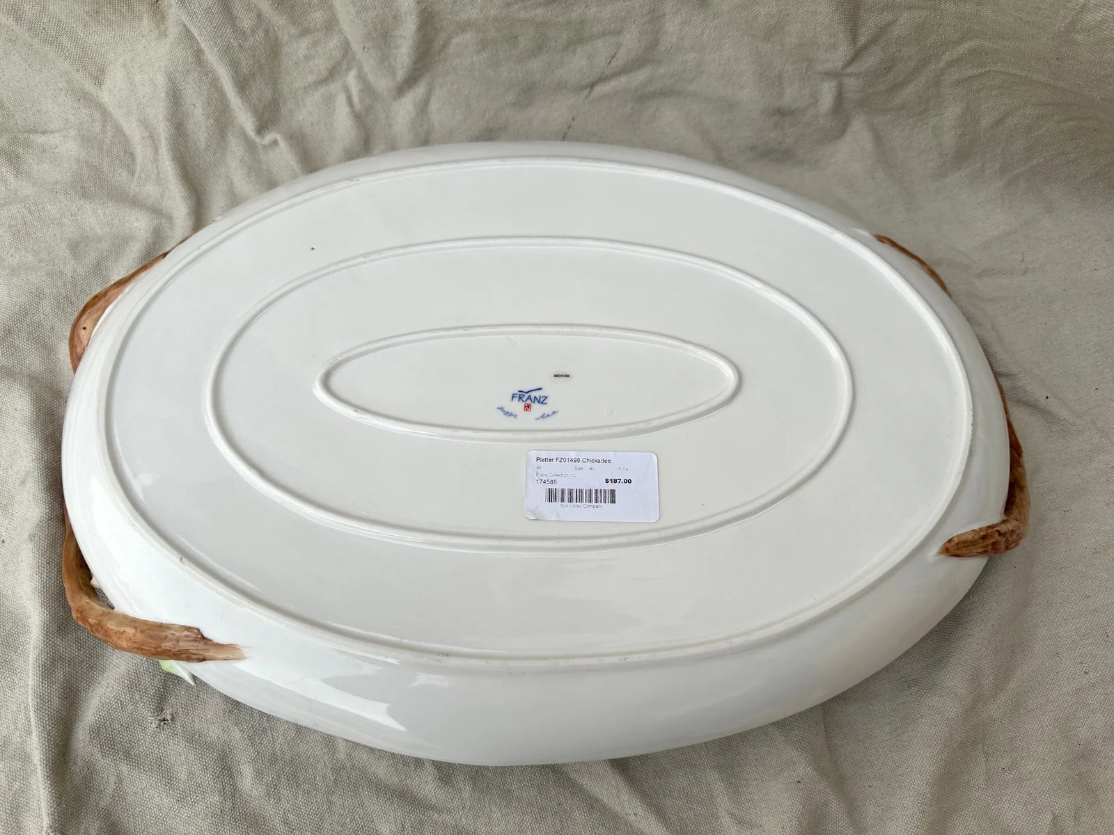 Vintage Holiday Beginnings Chickadee Ornamental Platter - 4