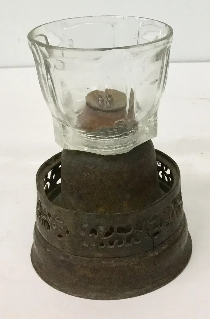 Bronze & Glass Oil Lantern - 11