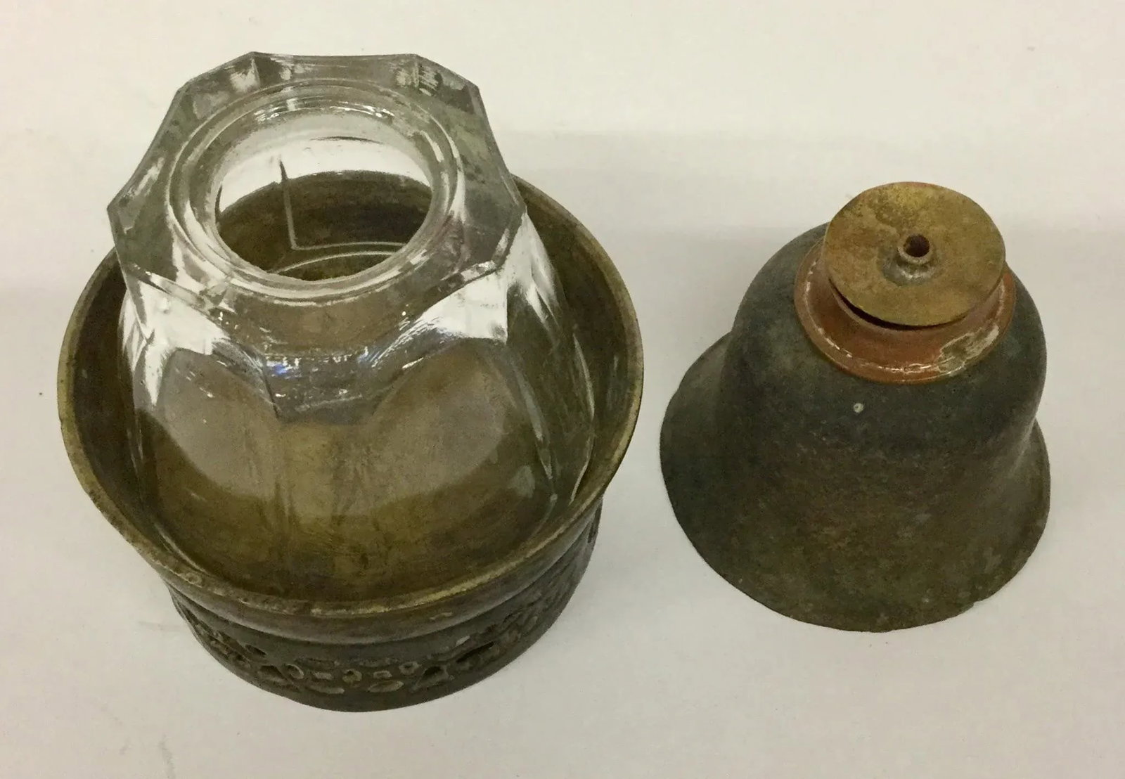 Bronze & Glass Oil Lantern - 7