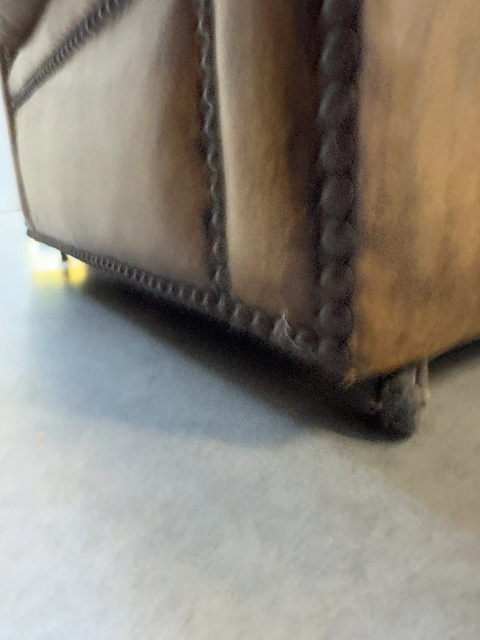 Late 18th Century An Antique Italian Drop Arm Sofa Chair in Original Leather and Brass Details - 7