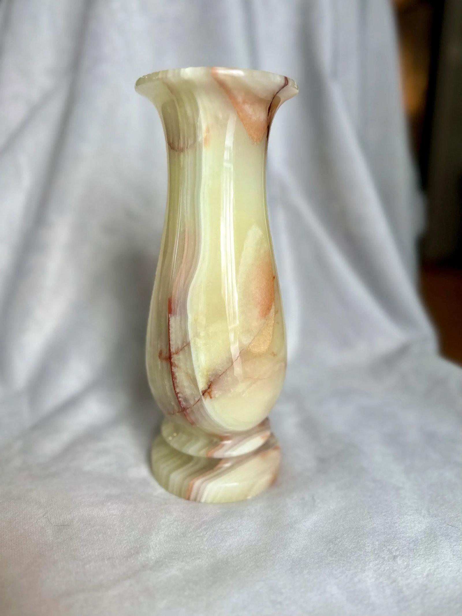 Vintage Genuine Onyx Natural Stone Vase - 2