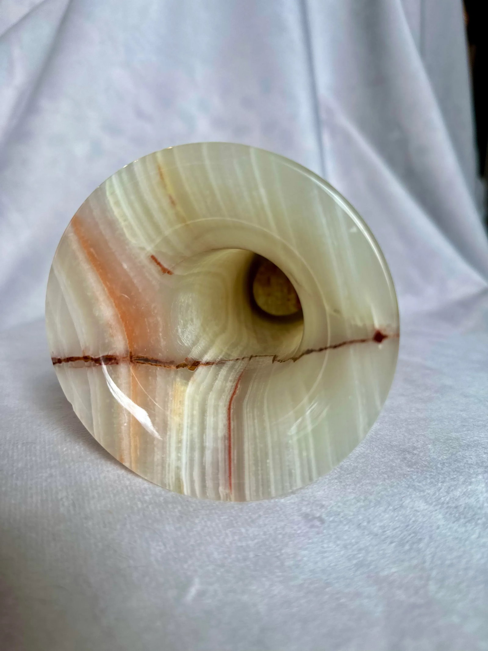 Vintage Genuine Onyx Natural Stone Vase - 3