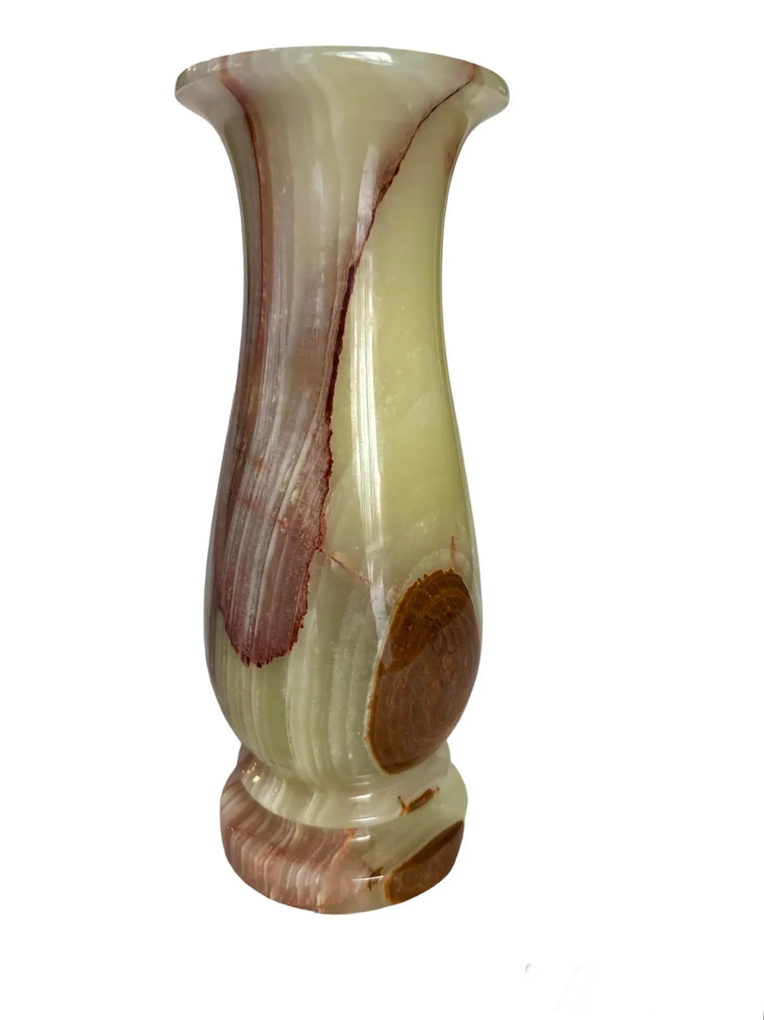 Vintage Genuine Onyx Natural Stone Vase - 6