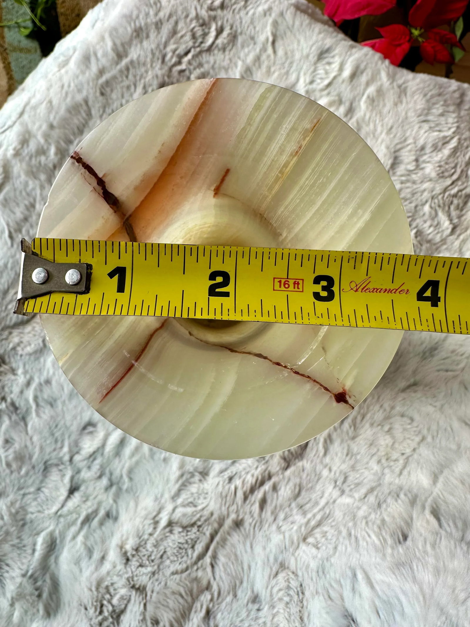 Vintage Genuine Onyx Natural Stone Vase - 8