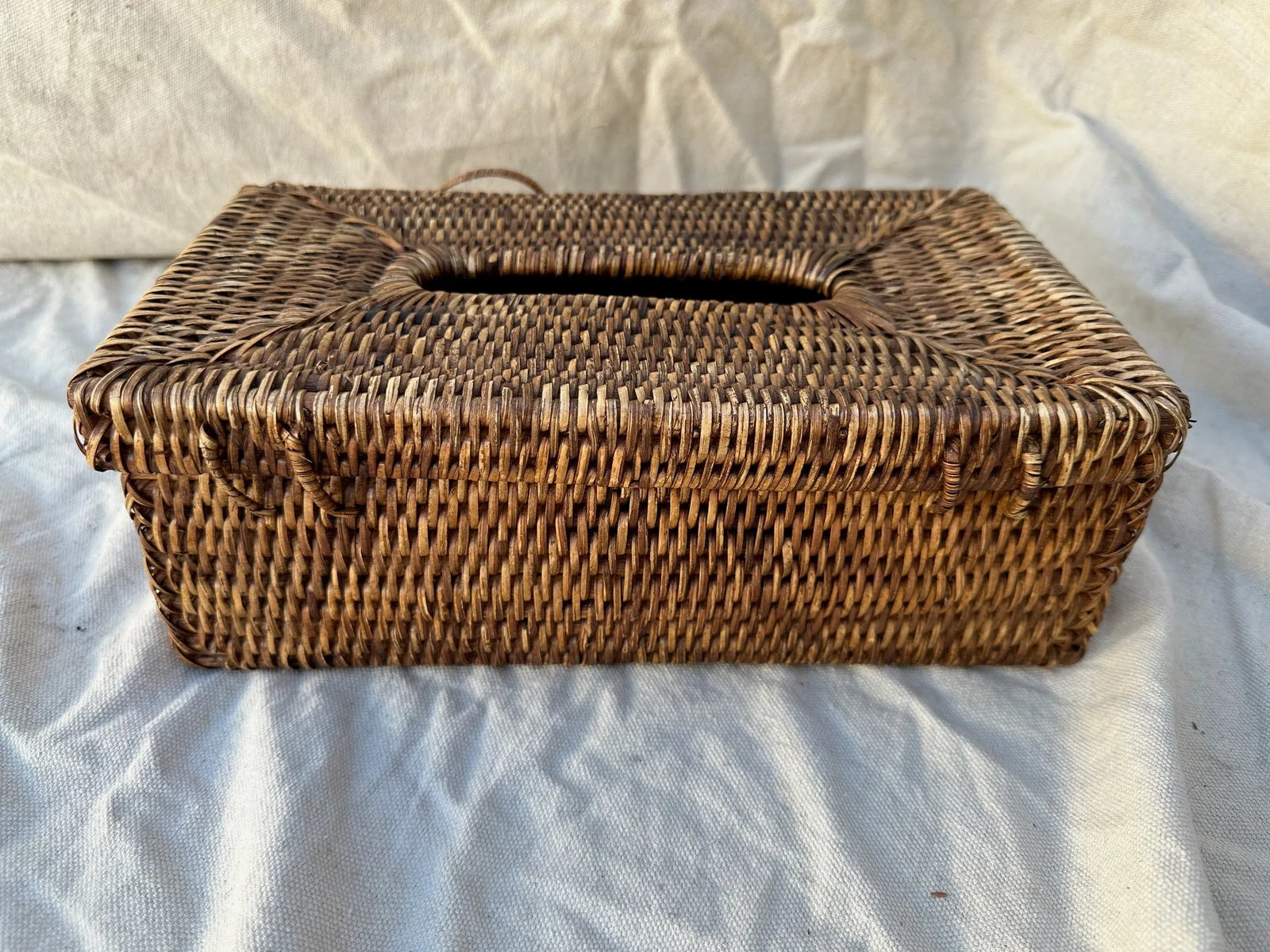 Woven Rattan Tissue Box - 3