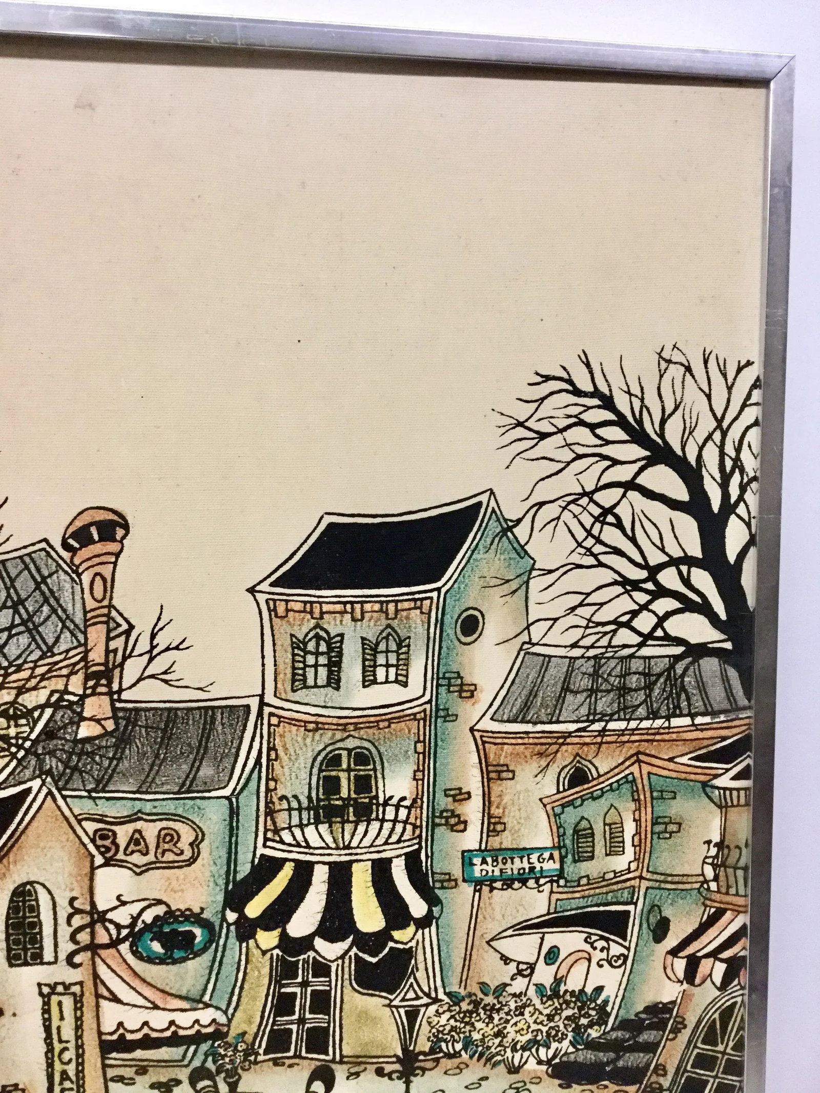 1950s Vintage Italian Seaside Oil Painting - 3