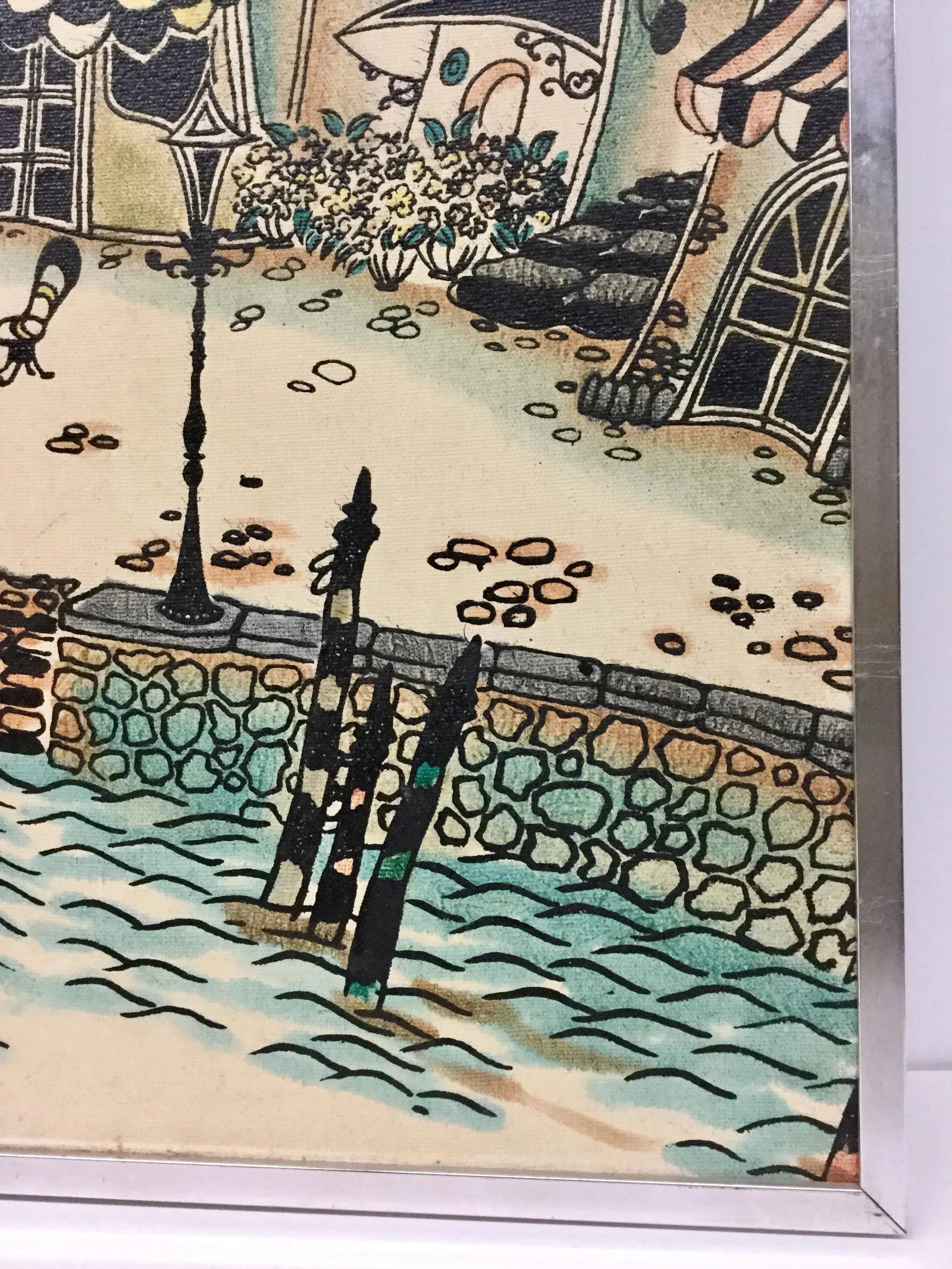 1950s Vintage Italian Seaside Oil Painting - 5