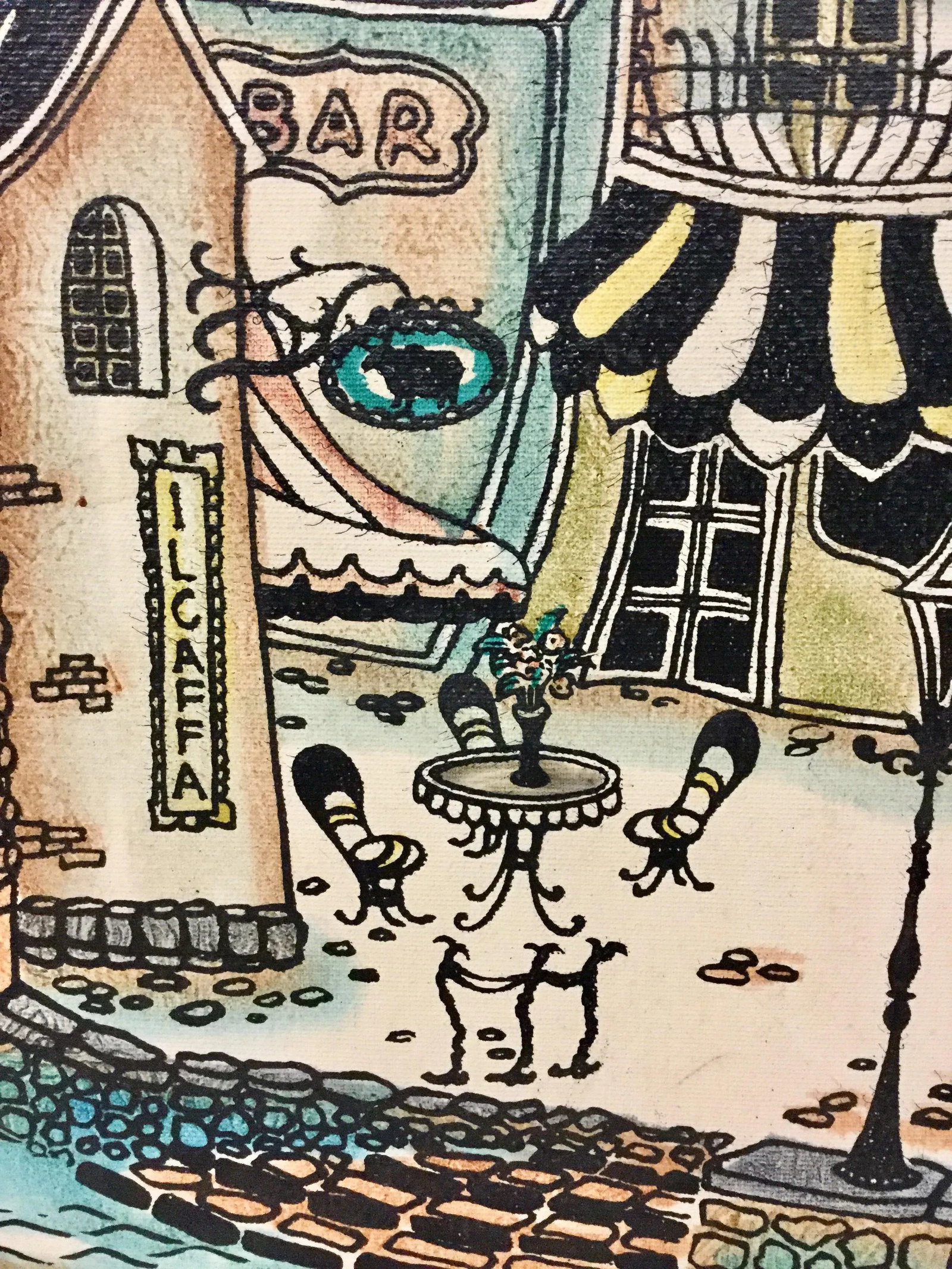 1950s Vintage Italian Seaside Oil Painting - 6