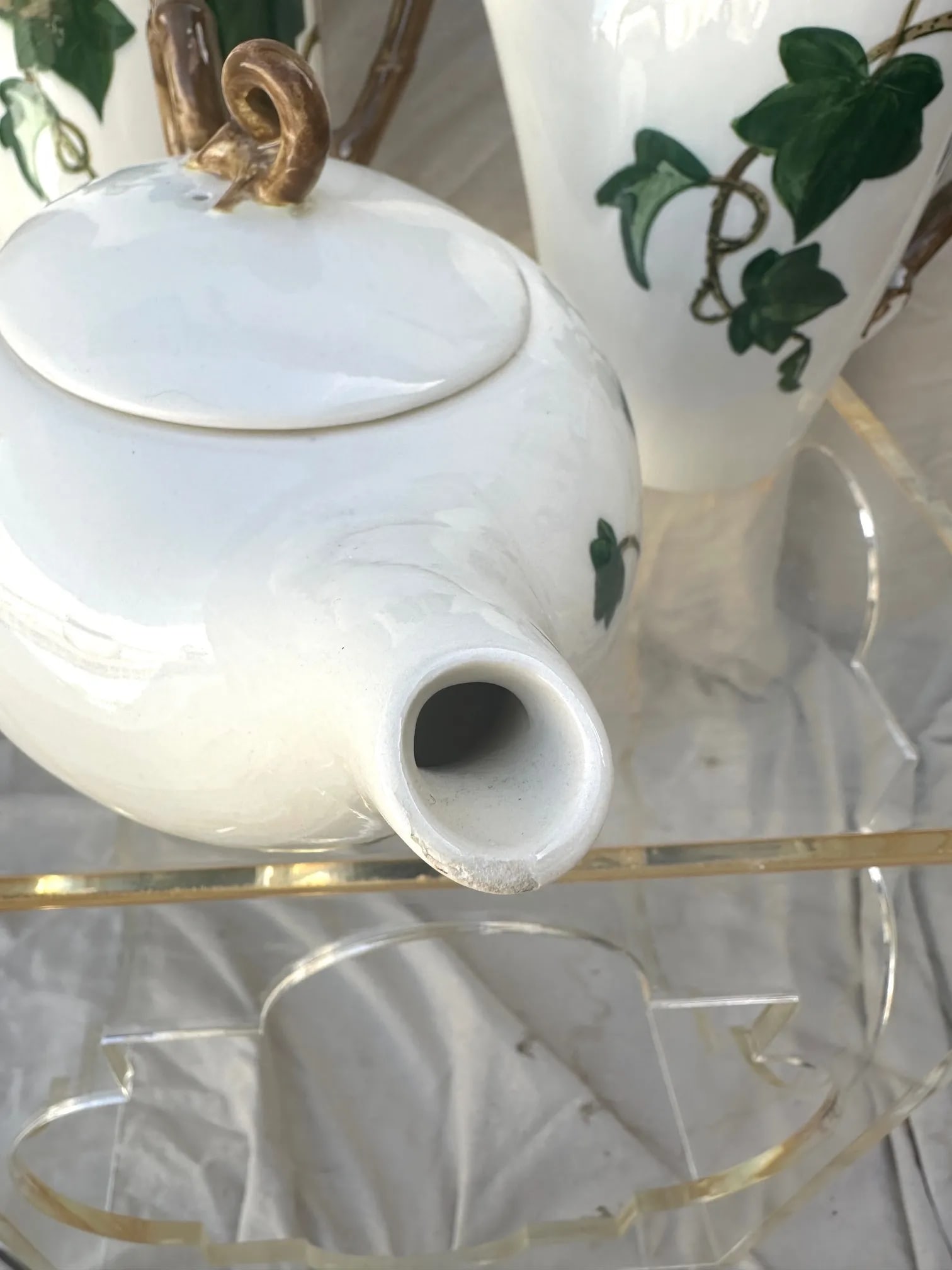 Vintage Ivy Print Serving Set of 3 - 9