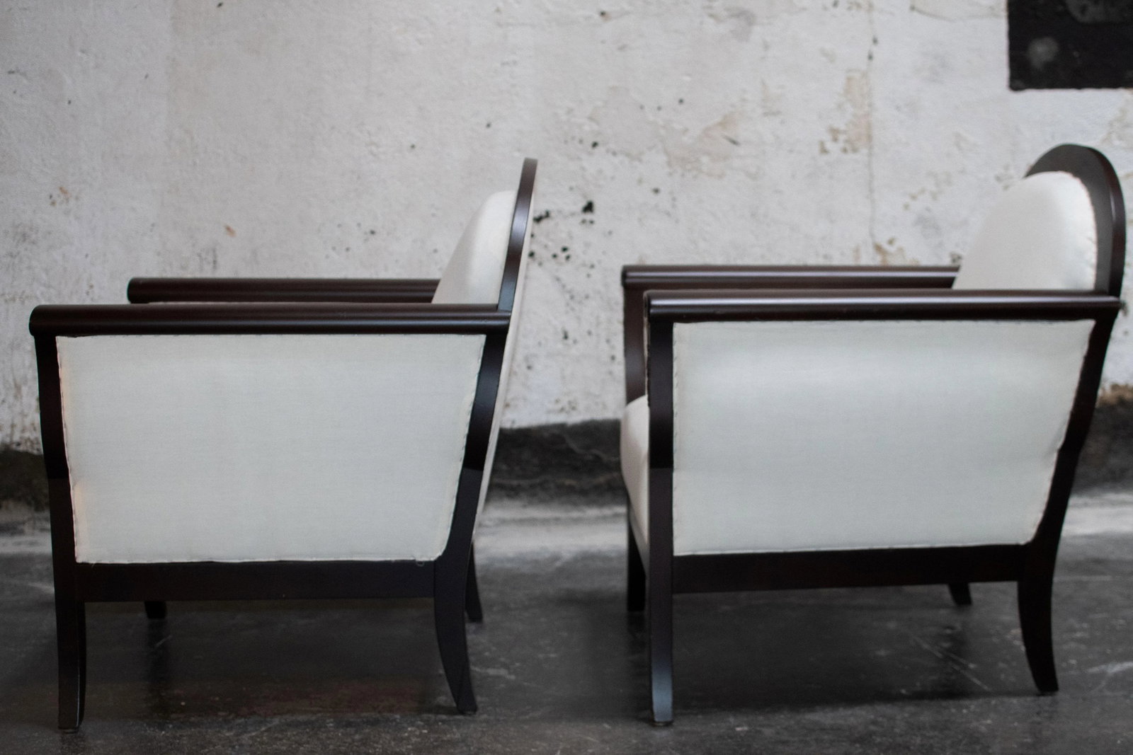 Pair of Neoclassical Revival Lounge Chairs - Com Ready - 3