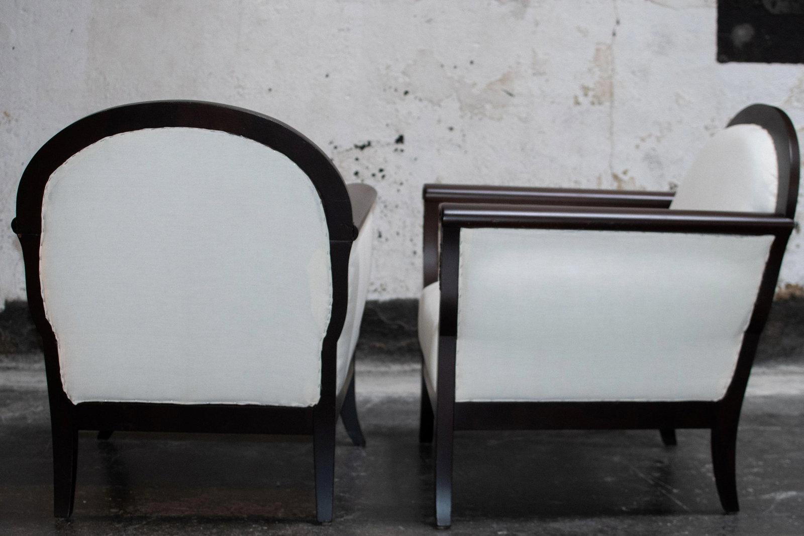 Pair of Neoclassical Revival Lounge Chairs - Com Ready - 5