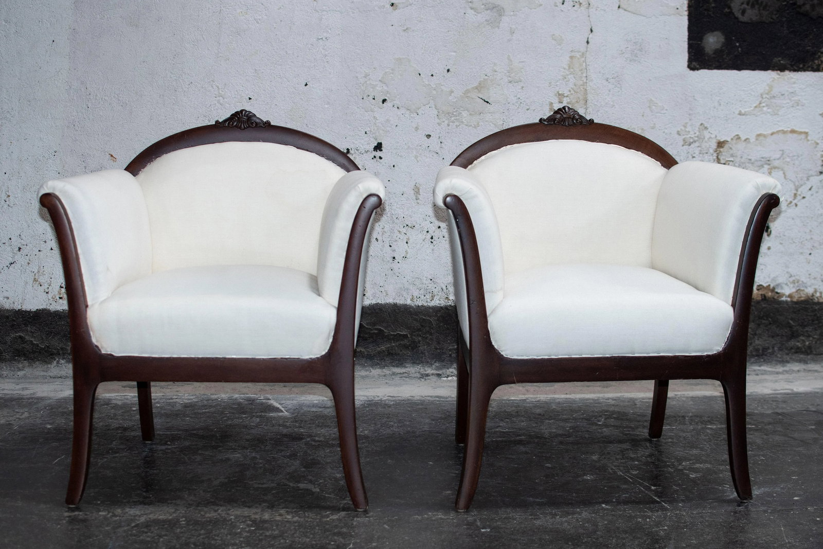 Pair of Swedish Grace Arm Chairs - Com Ready - 2