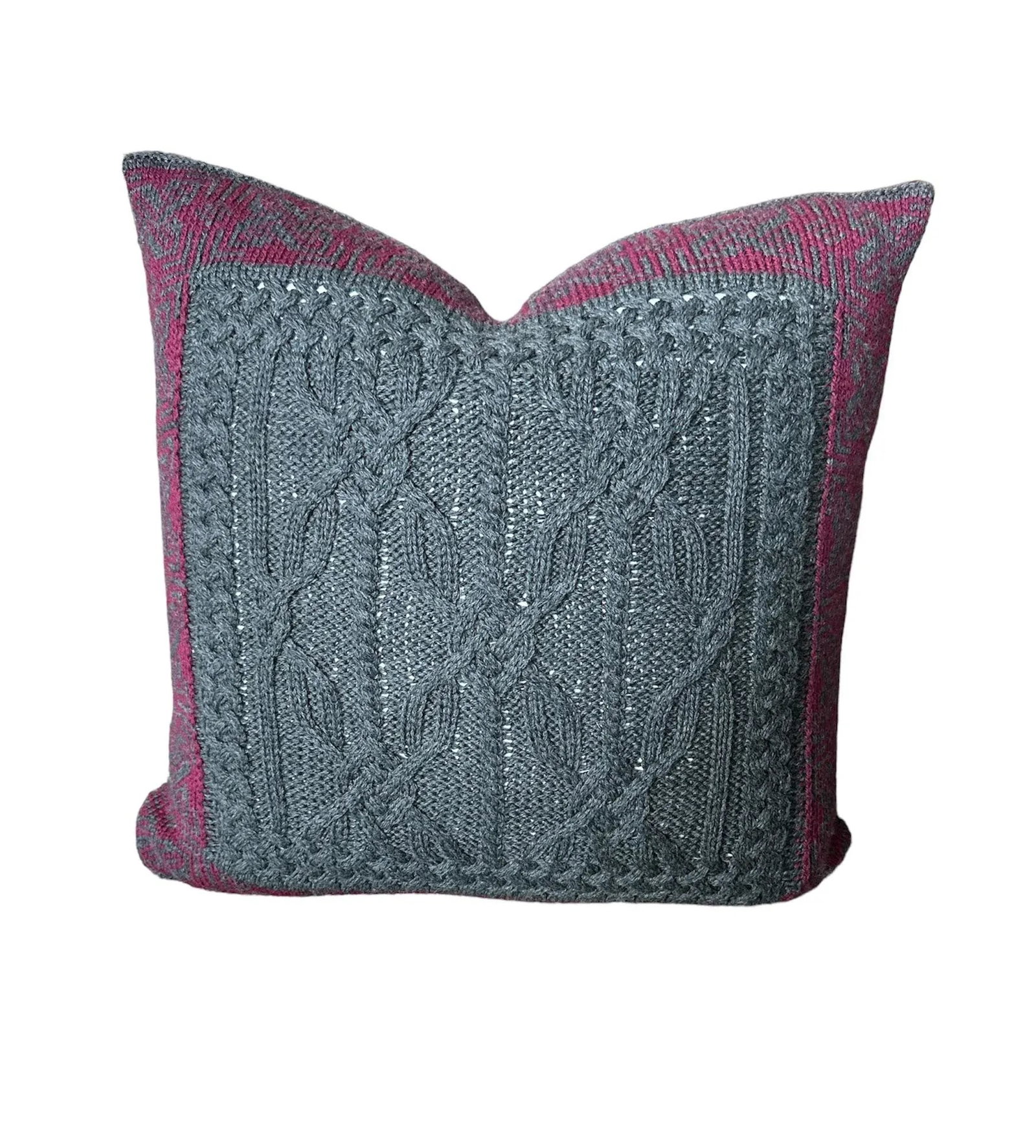 Mid 20th Century Aran Mor Merino Wool Pillow, Made in Ireland - 5