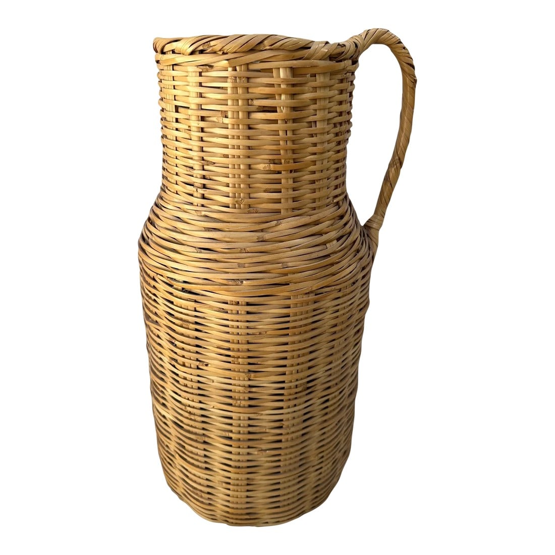 Vintage Woven Split Bamboo/Rattan Floor Vase (1 of 6)