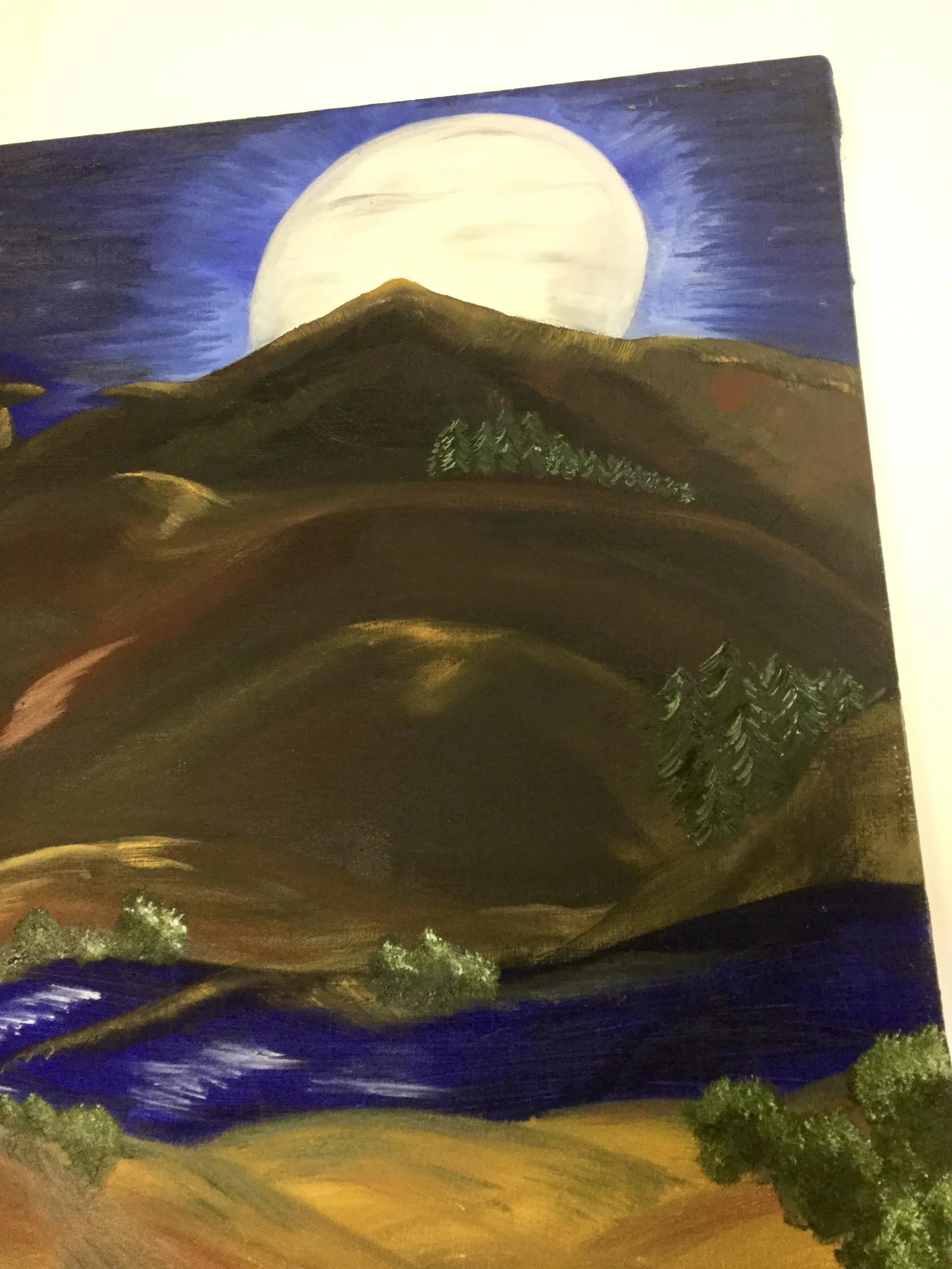 Large "Eagle Peak" Oil Painting on Canvas - 5