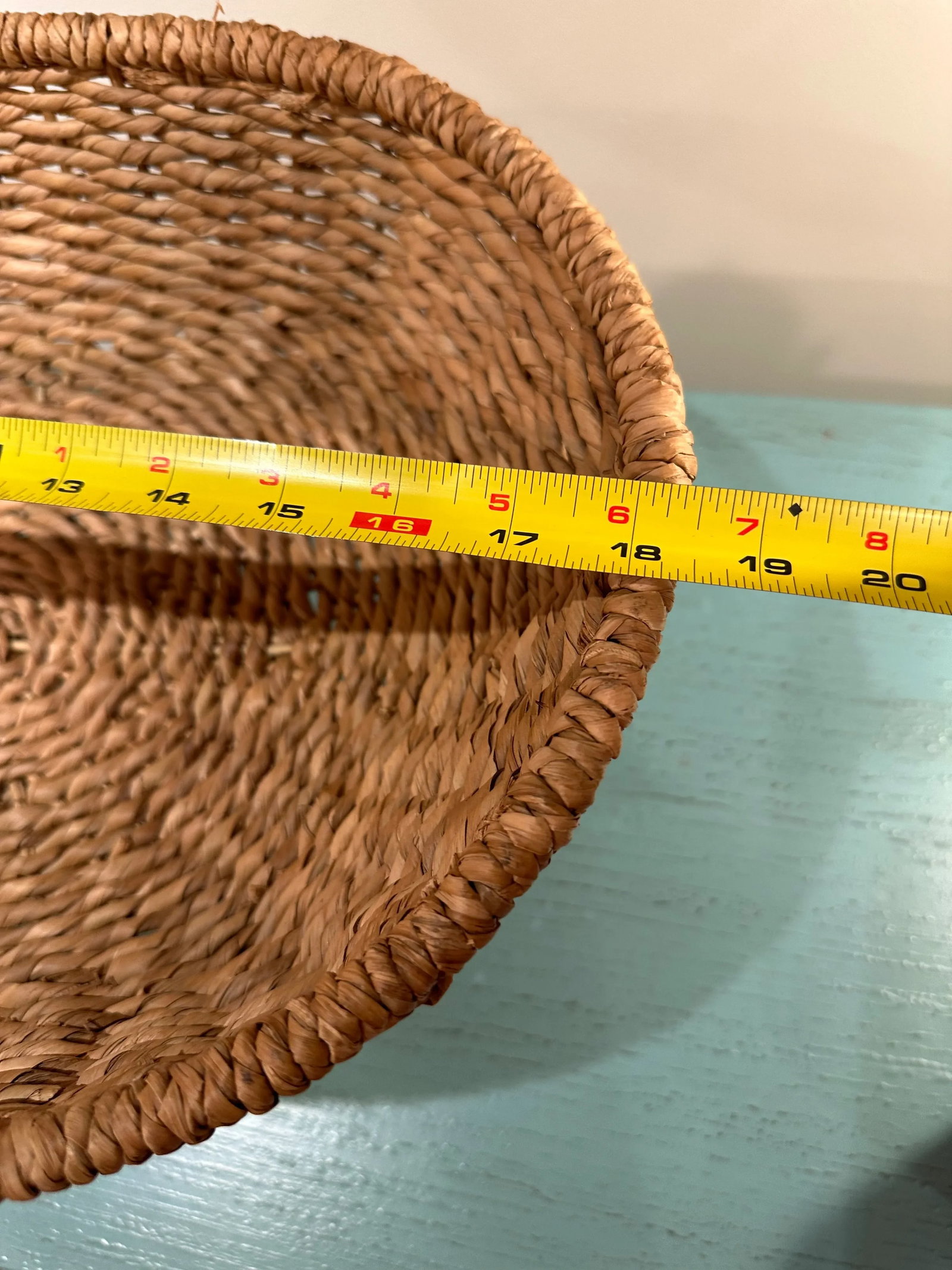 Large Sea Grass Rattan Pedestal Basket Woven Bowl - 7