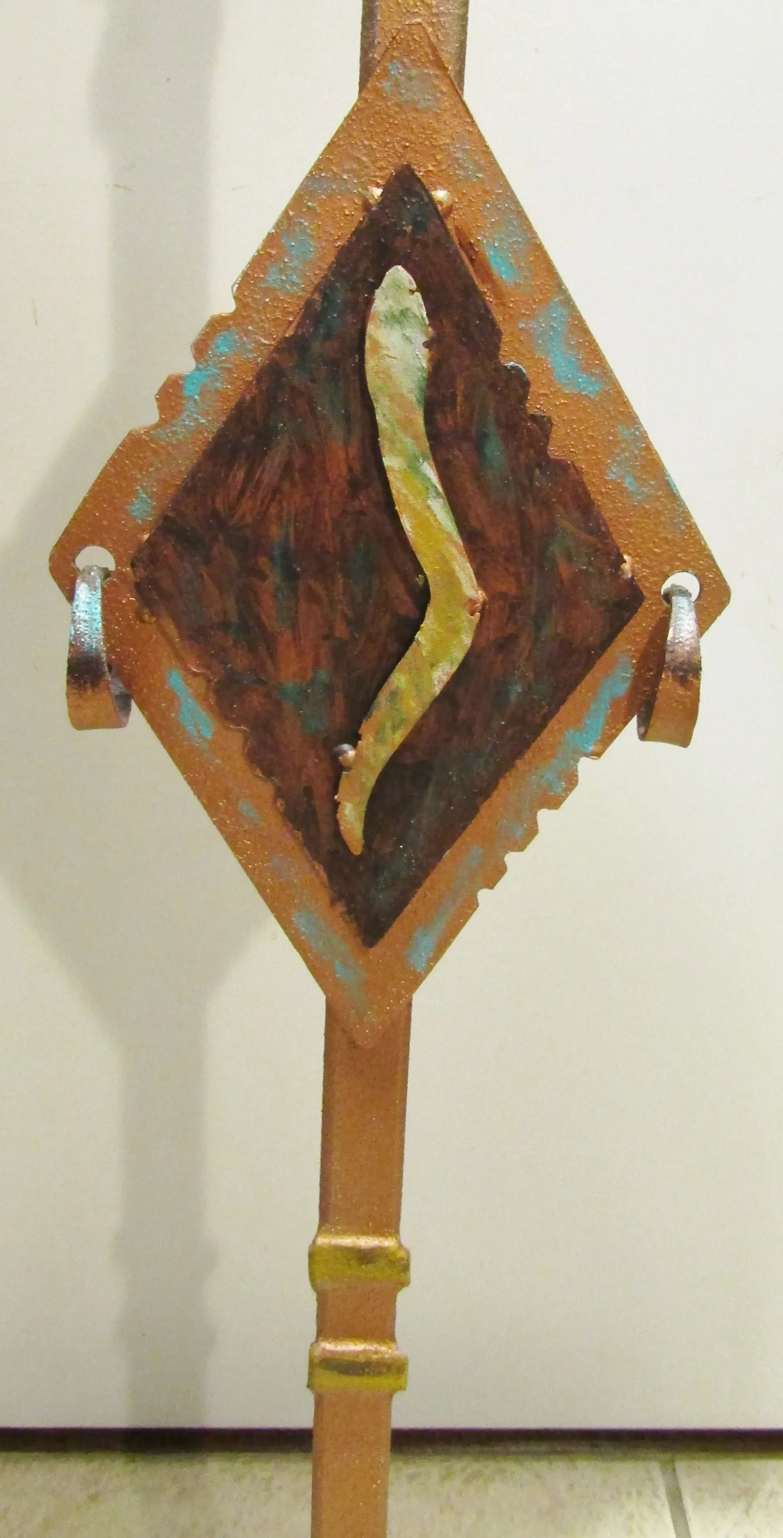 Modern Tessellated Stone and Brass Inlaid Face Sculpture Joseph De Castro - 4