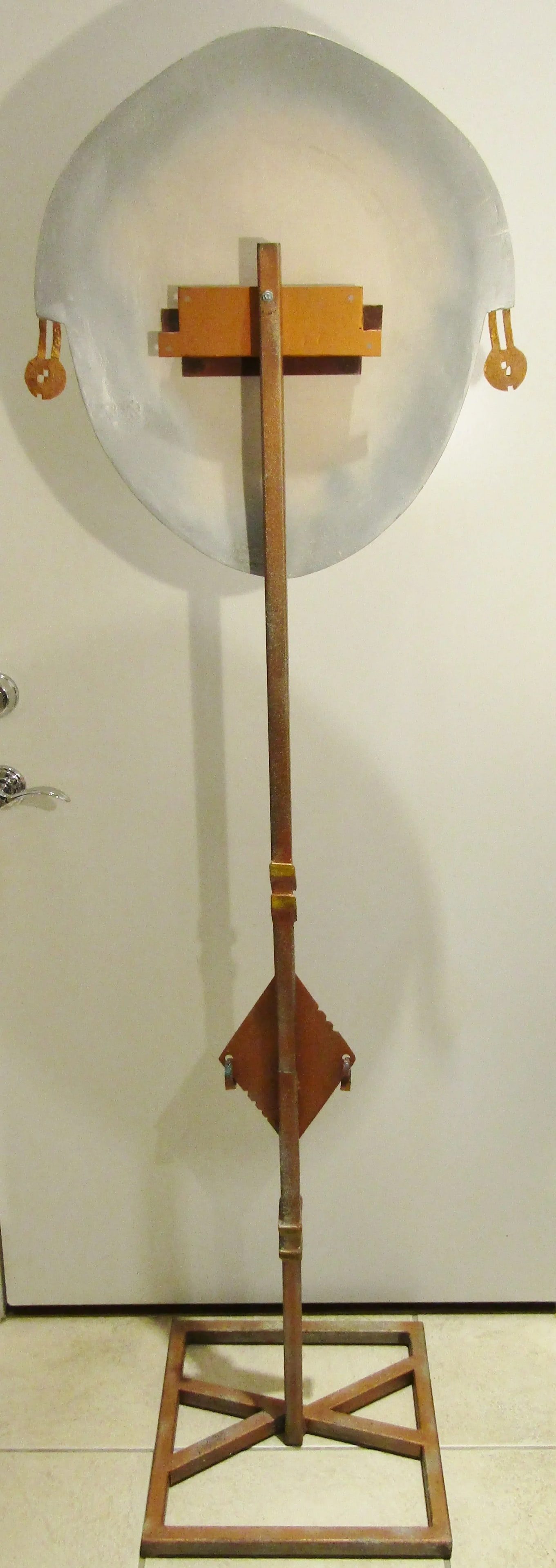 Modern Tessellated Stone and Brass Inlaid Face Sculpture Joseph De Castro - 6