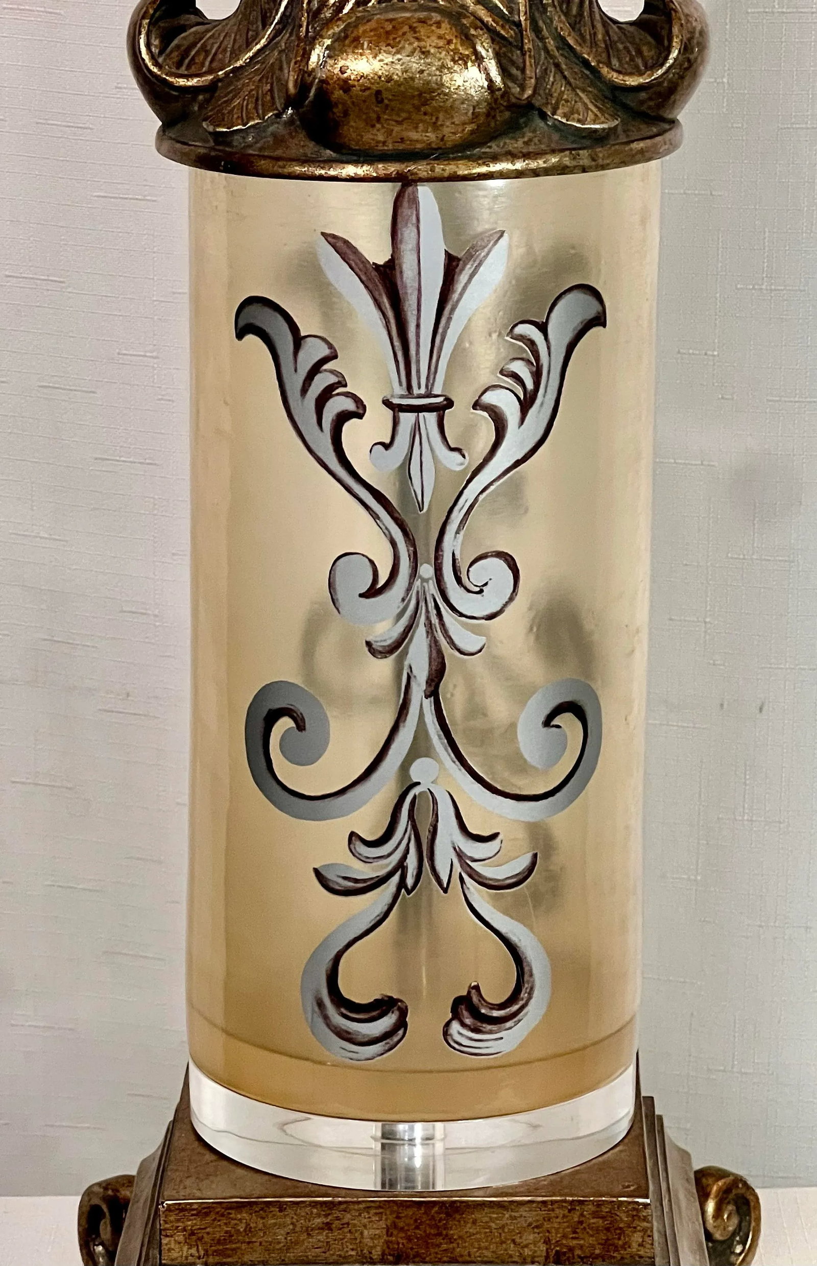 Vintage Palm Beach Regency Gilt Nautilus Seashell Column Table Lamp - 8