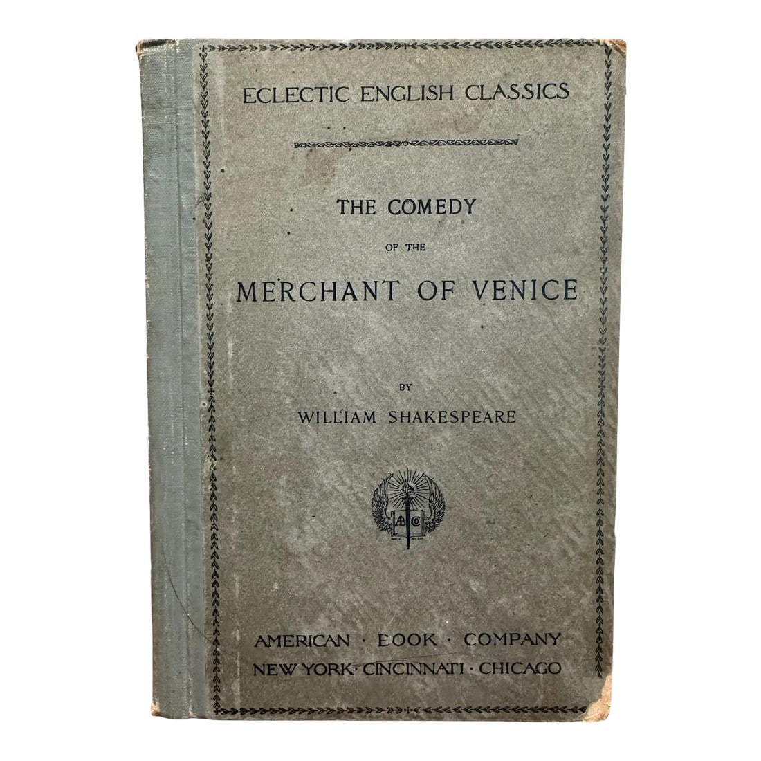 Antique 1893 Hardcover Book the Comedy of the Merchant of Venice by William Shakespeare Eclectic Eng: Eclectic English Classics Hardcover Textbook The Comedy of the Merchant of Venice by William Shakespeare Published by American Book Company Copyright 1893 Approximately 5 x 7" Condition Cover shows