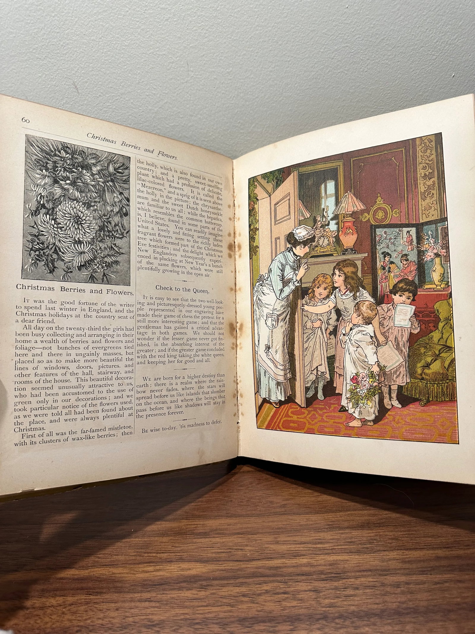 Antique Hardcover Book 1888 Worthington's Annual Children's Gift Book Stories Poems Illustration - 12