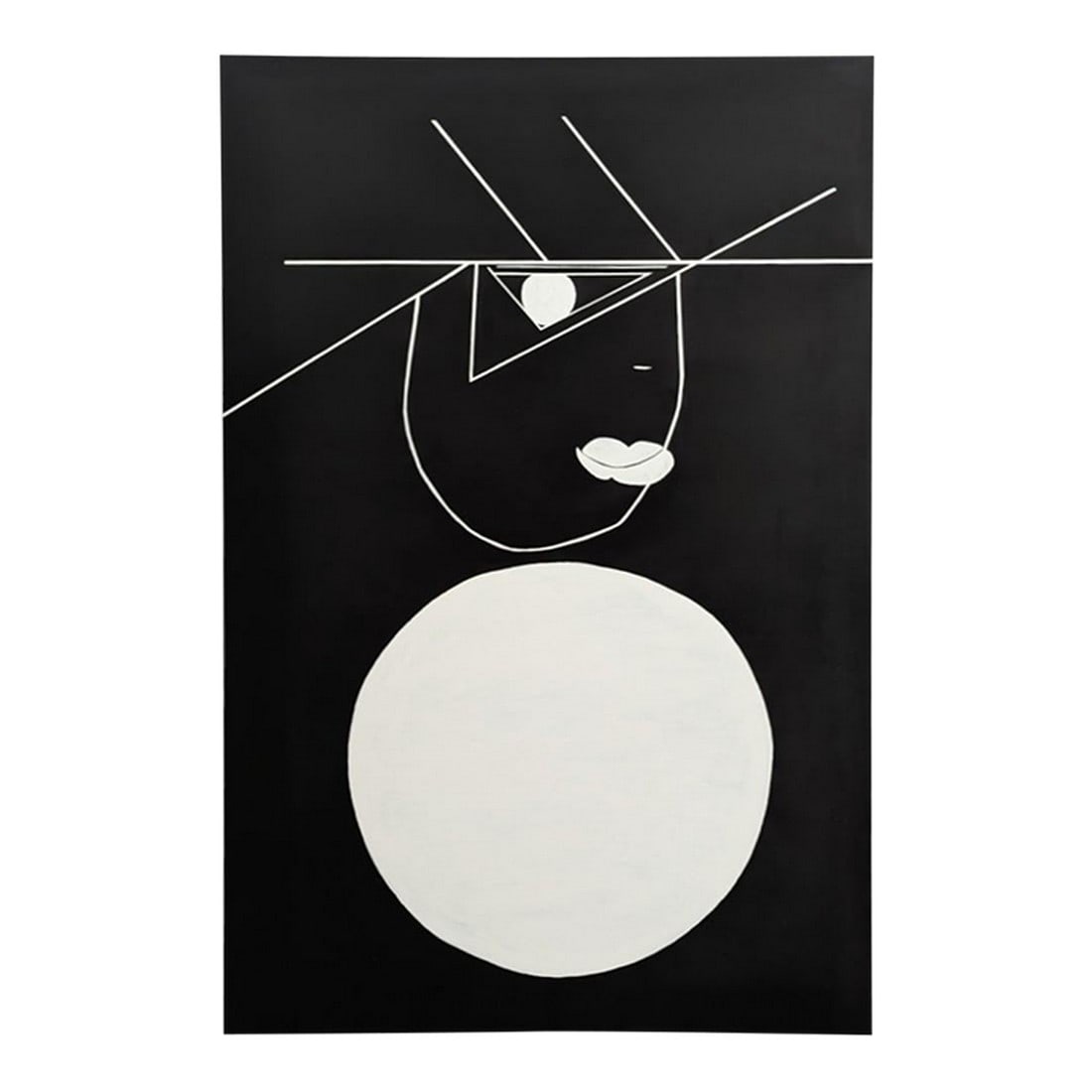 Energy Acrylic on Linen Canvas by Susan Yin: The Nordic symbol, is a powerful representation of the interconnectedness of life and the cosmos. The moon, with its mysterious and captivating energy, has long been revered by various cultures and