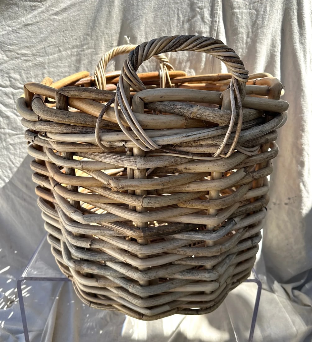Thick Woven Rattan Handled Basket - 2