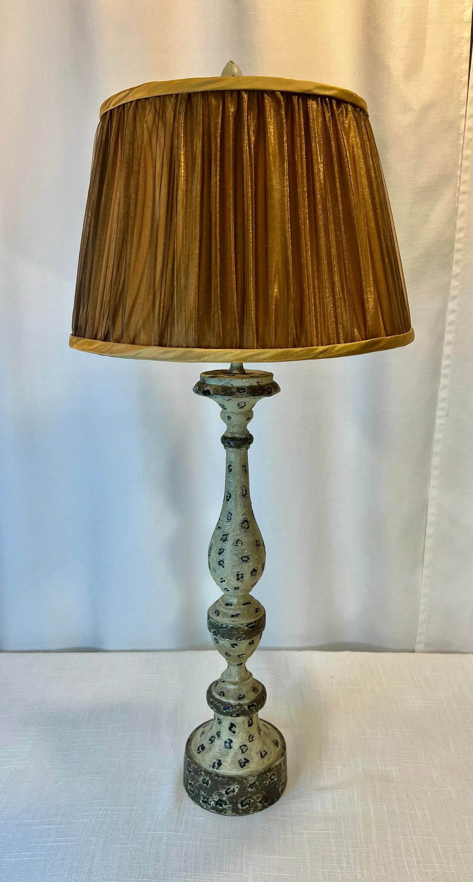 Vintage Aidan Gray Rue Sulpice Table Lamp With Pleated Silk Shade - 10