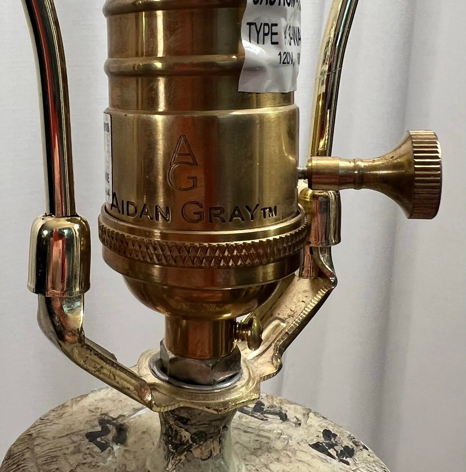 Vintage Aidan Gray Rue Sulpice Table Lamp With Pleated Silk Shade - 7