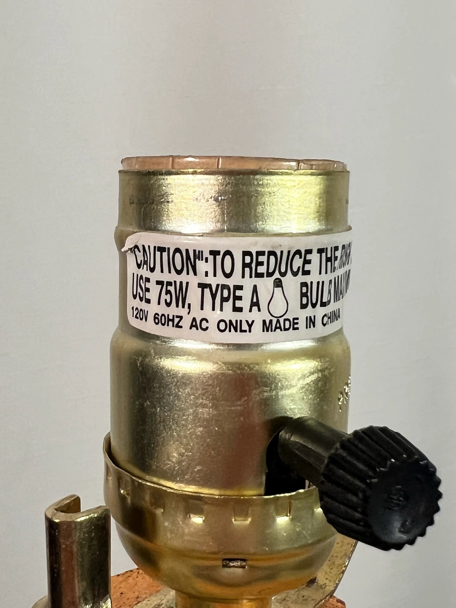 Vintage Regency Gilt Tassel Candlestick Table Lamp - 8