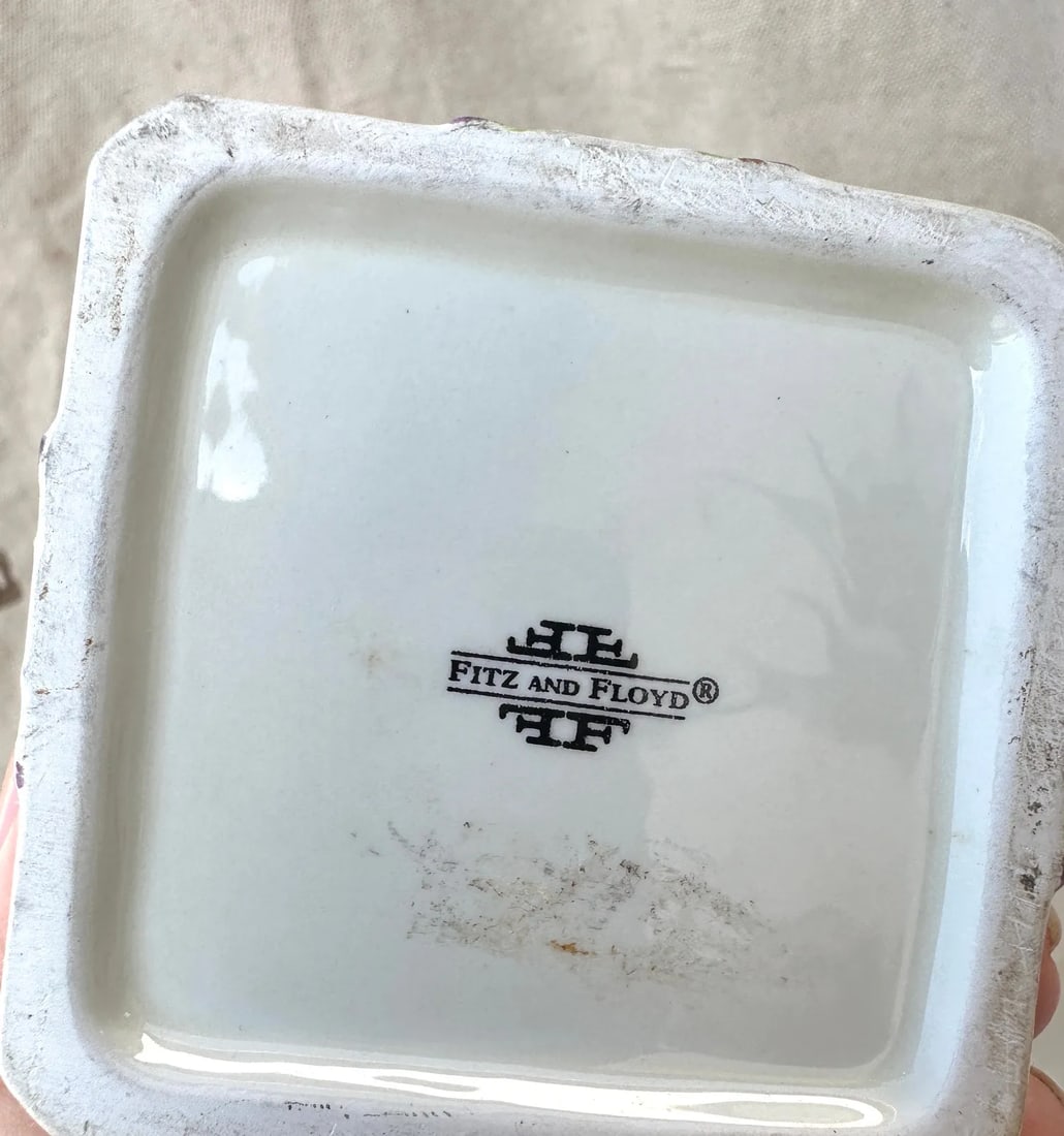 Fitz and Floyd Flower Trinket Box - 7