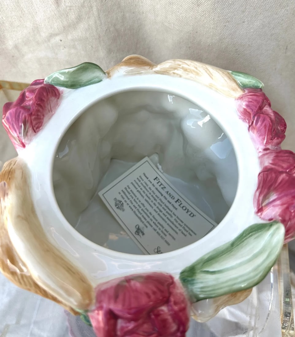 Fitz & Floyd Blackberry Rabbit Cookie Jar - 3