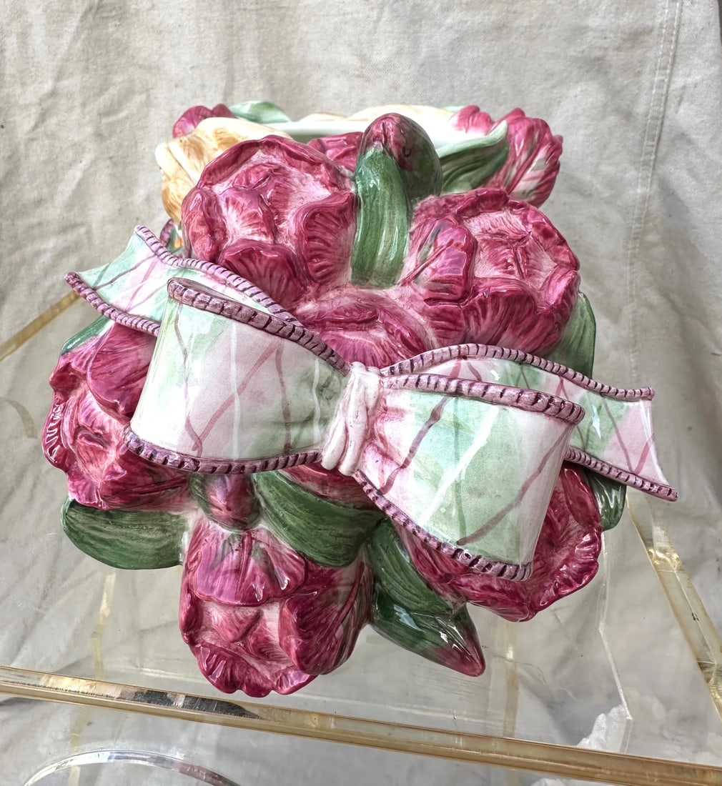 Fitz & Floyd Blackberry Rabbit Cookie Jar - 5