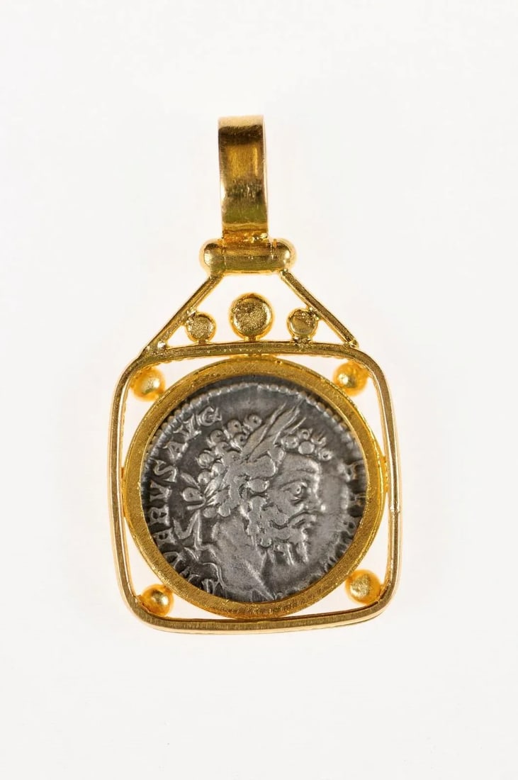 Antique Roman Septimus Severus Pendant - 9