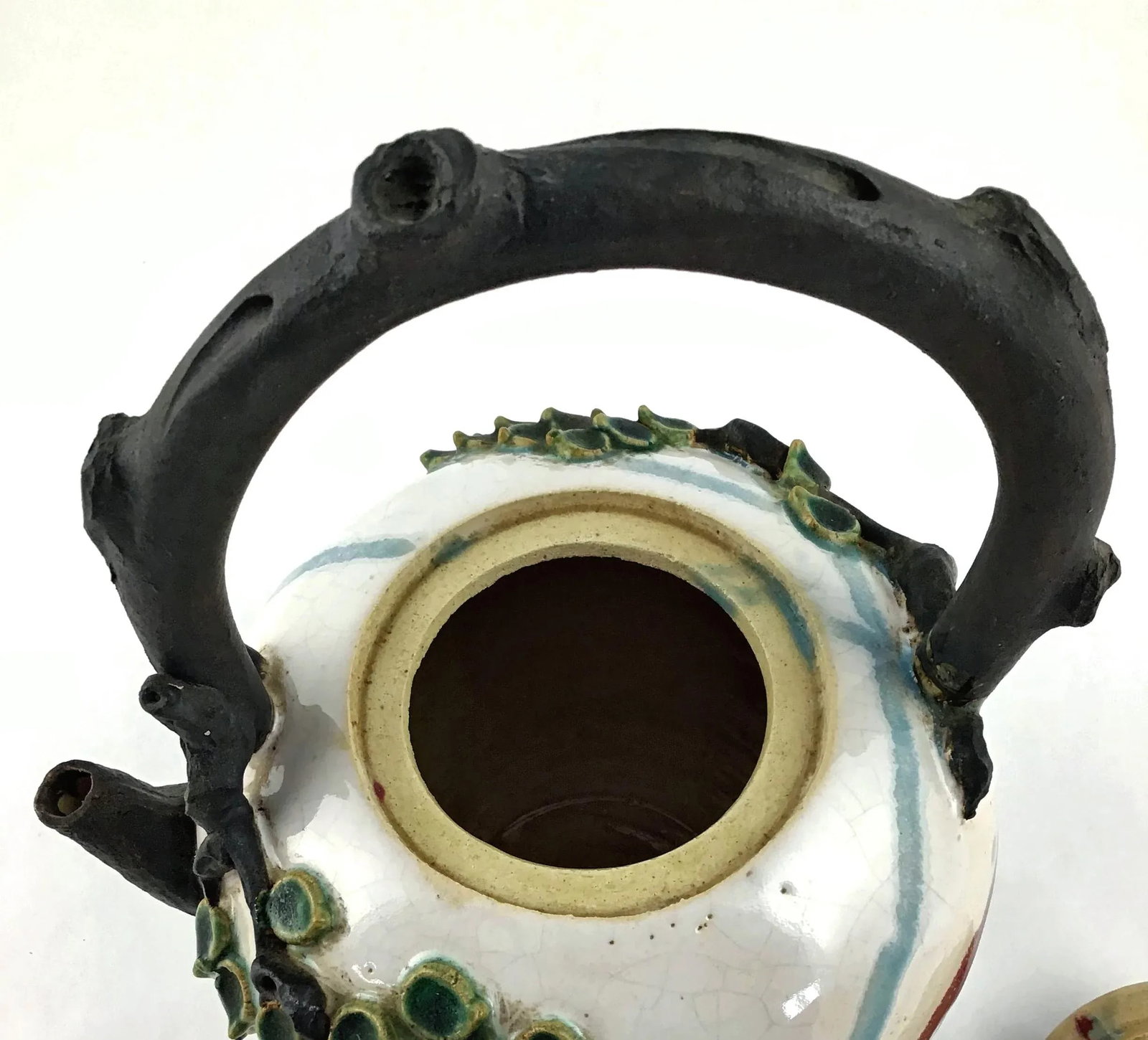 Artisanal Antique Thai Ceramic Teapot - 11