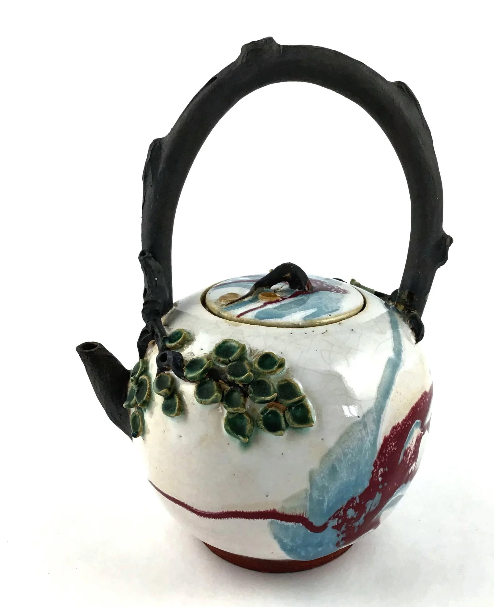 Artisanal Antique Thai Ceramic Teapot - 13