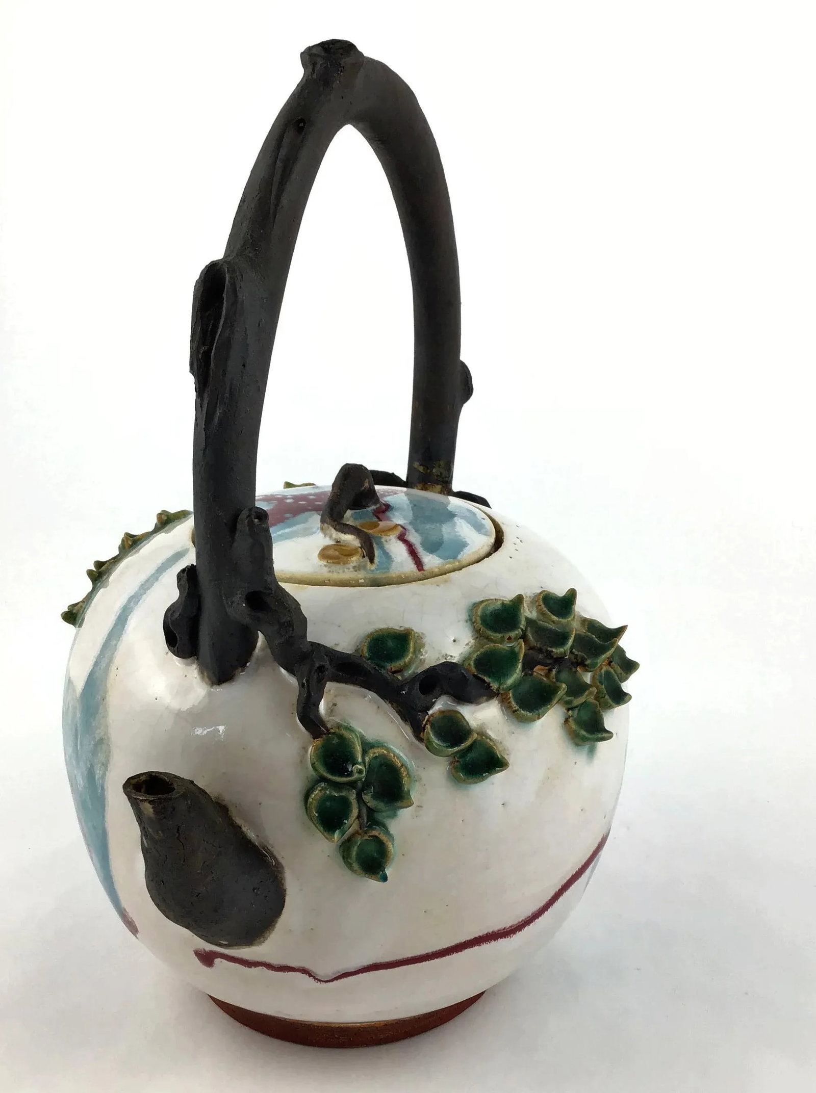 Artisanal Antique Thai Ceramic Teapot - 4
