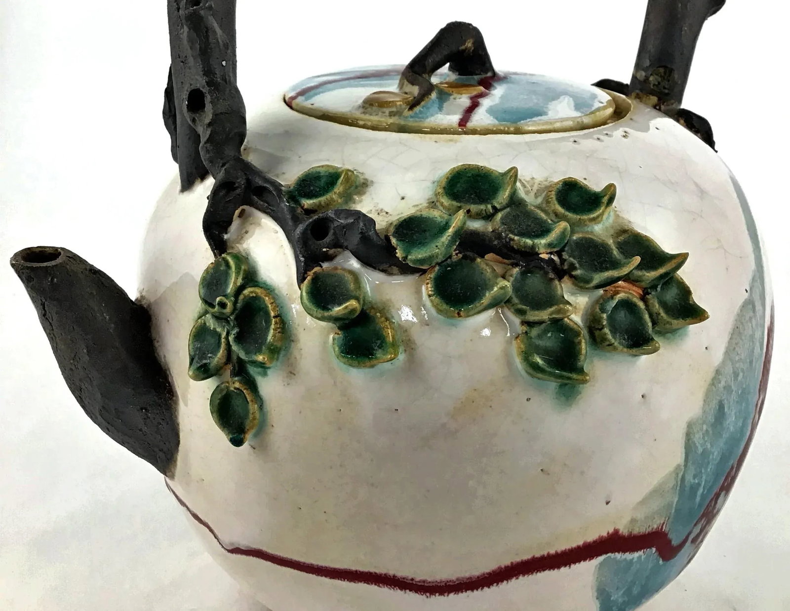Artisanal Antique Thai Ceramic Teapot - 5