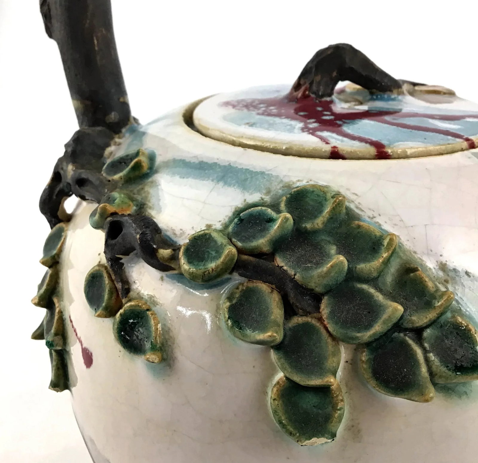 Artisanal Antique Thai Ceramic Teapot - 6