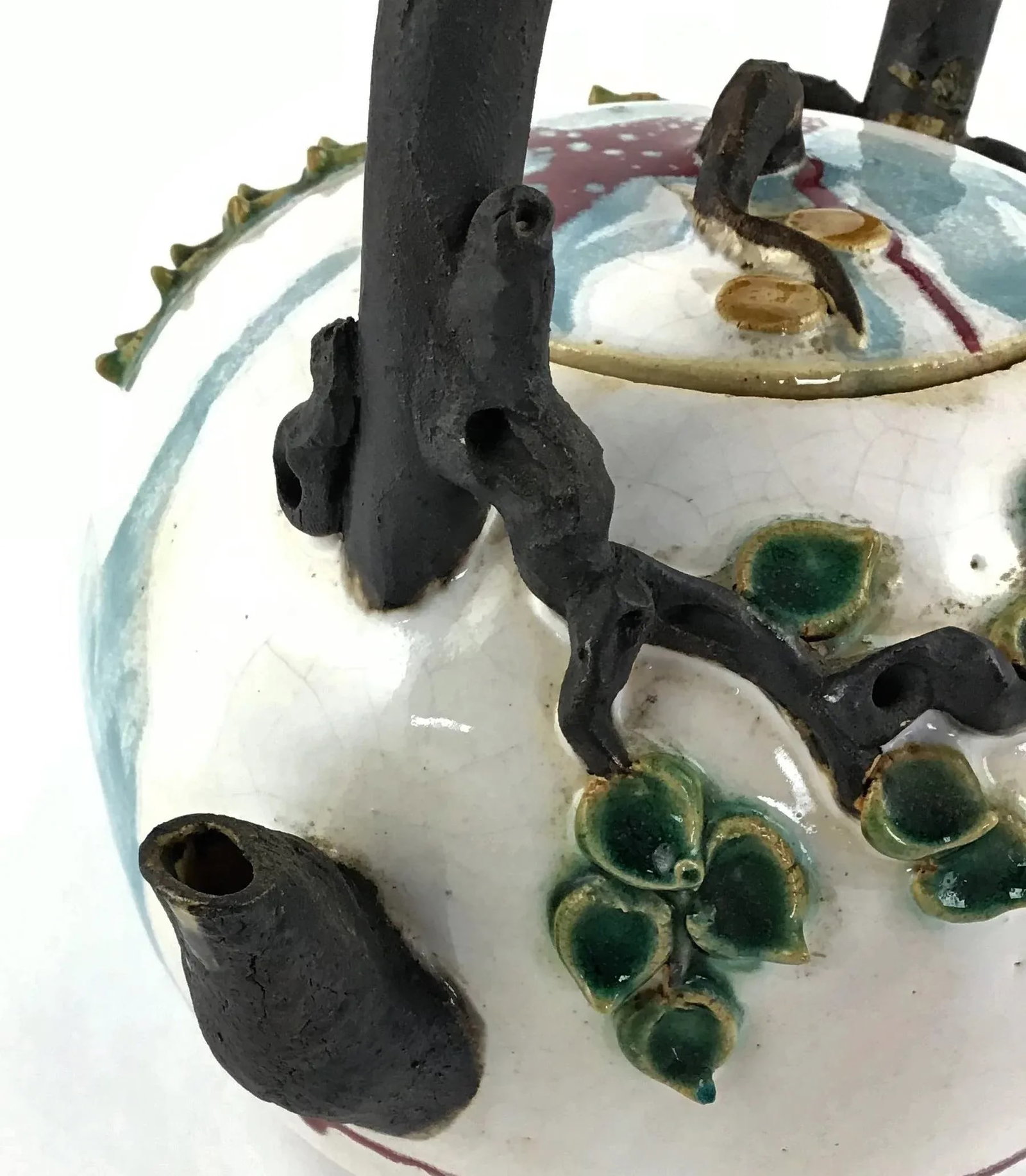 Artisanal Antique Thai Ceramic Teapot - 7