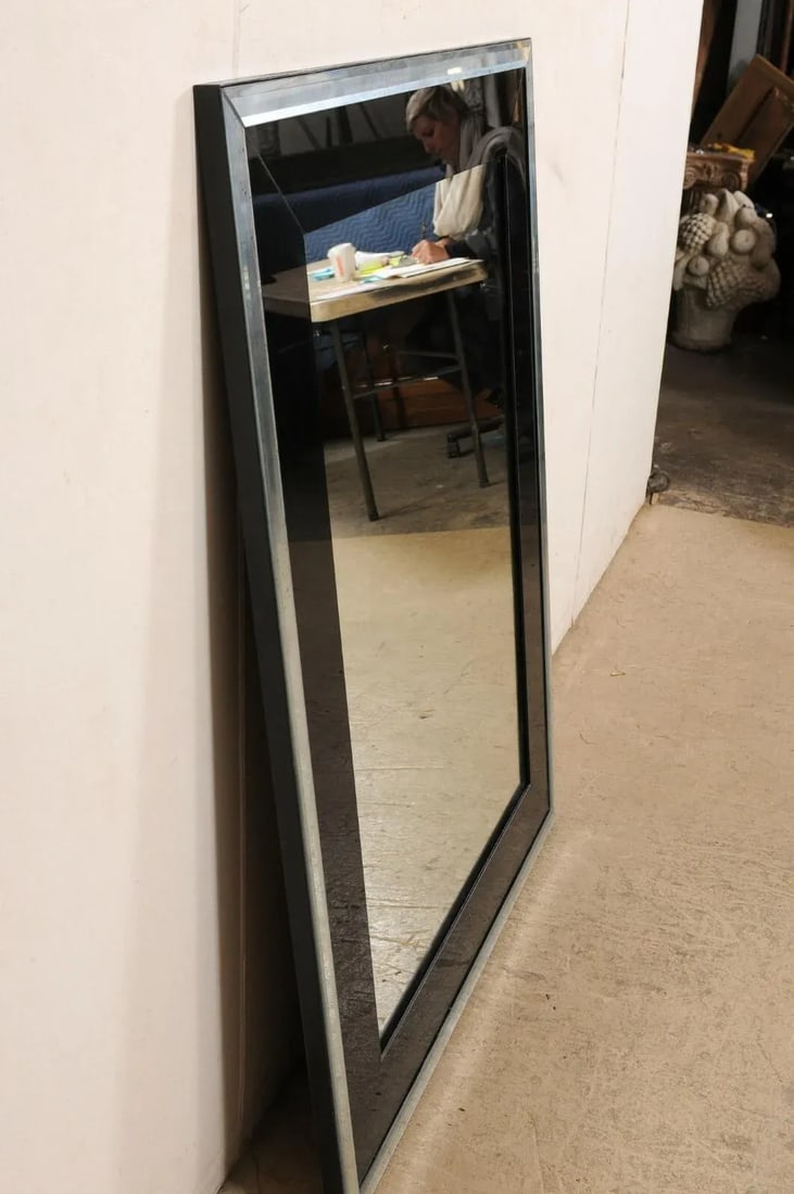 Sleek Black Artisan Mirror - 4