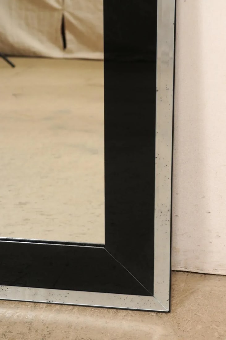 Sleek Black Artisan Mirror - 7