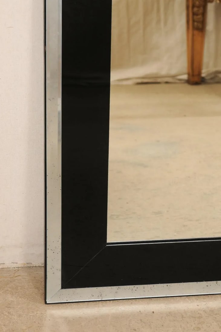 Sleek Black Artisan Mirror - 8
