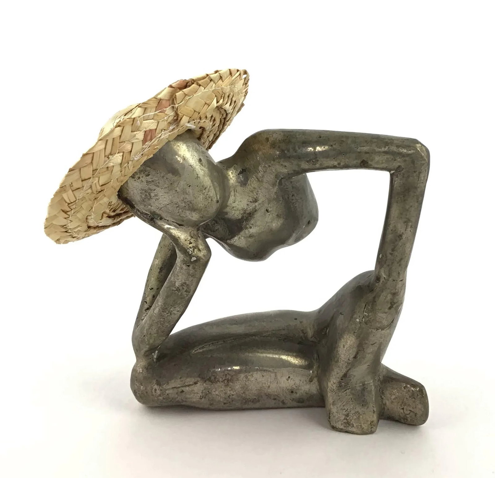 Man in Mid Air Modern Metal Artisanal Sculpture - 12