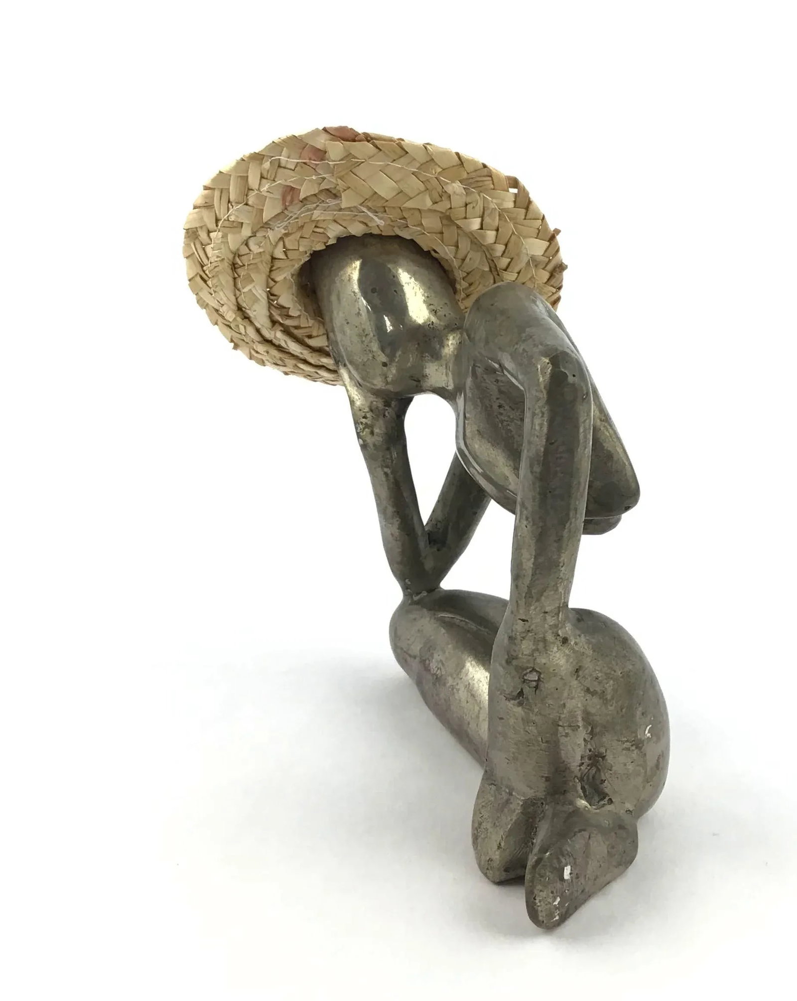 Man in Mid Air Modern Metal Artisanal Sculpture - 3