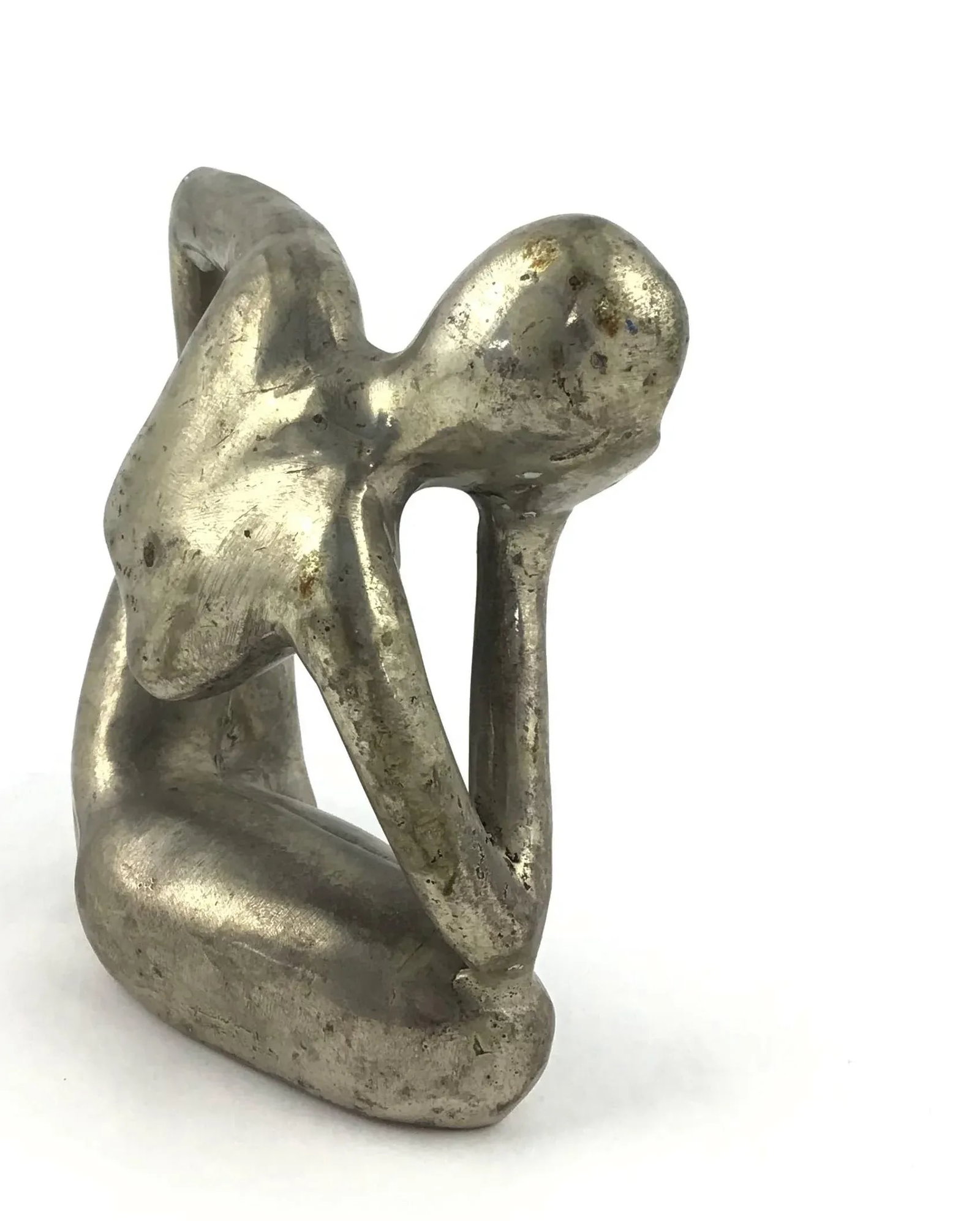 Man in Mid Air Modern Metal Artisanal Sculpture - 6